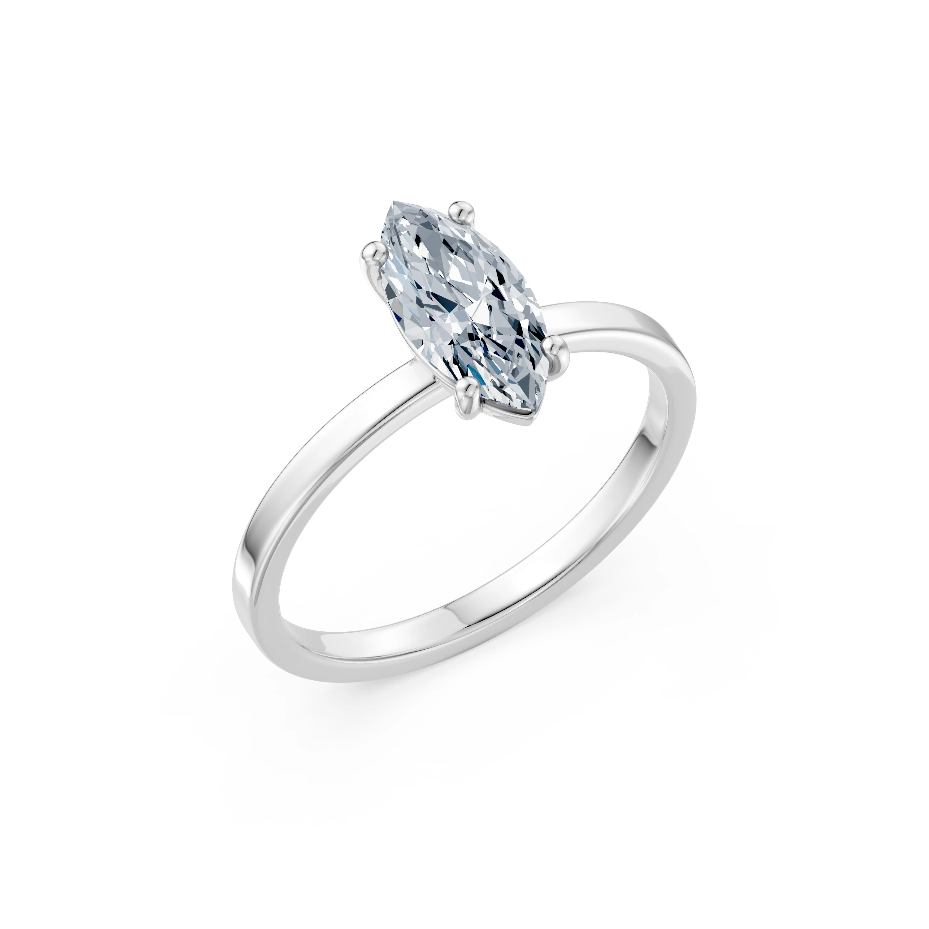 Bague Finesse Intemporelle Solitaire marquise 1 ct — vue 1
