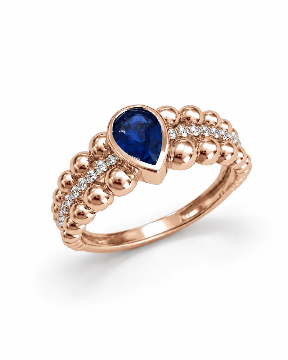 Bague Voie Lactée Éternelle Pierre Précieuse poire 0,5 ct — vue 1