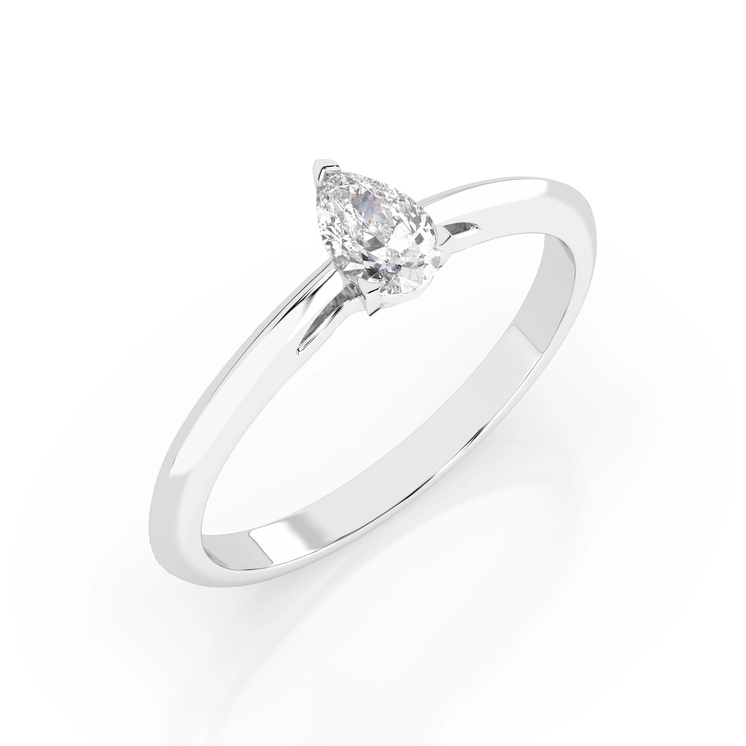 Bague Dynastie Radieuse Solitaire poire 0,3 ct — vue 1