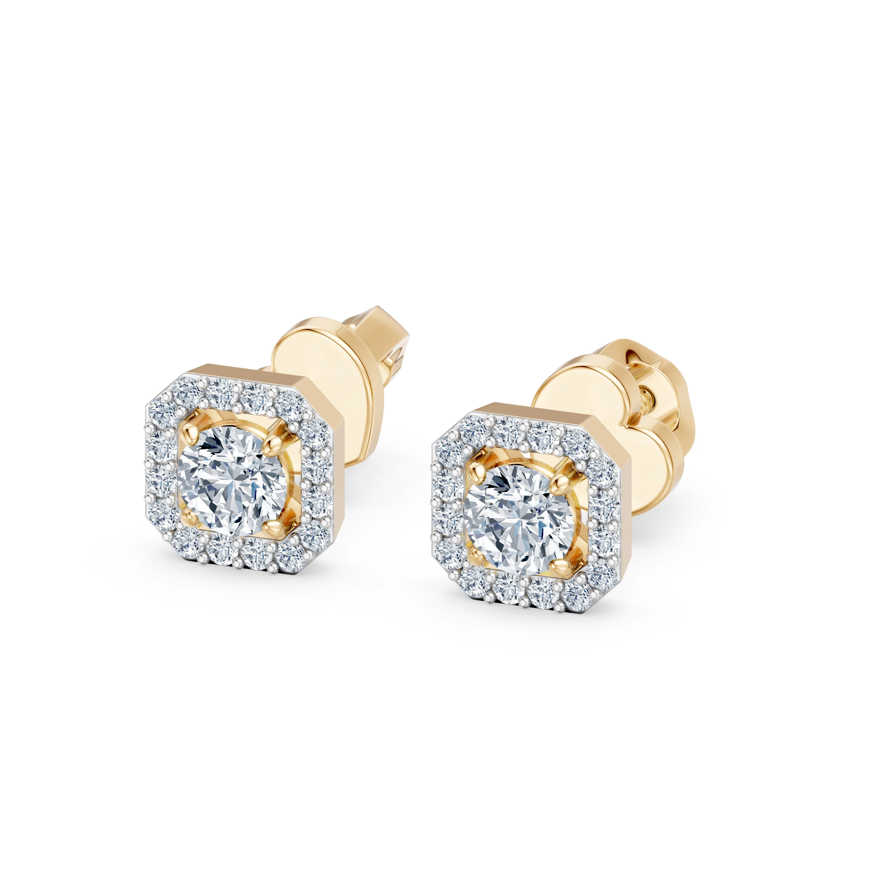 Boucles d'oreilles Flamme Intemporelle Solitaire Éternité 0,2 ct · 3,7 mm — vue 5