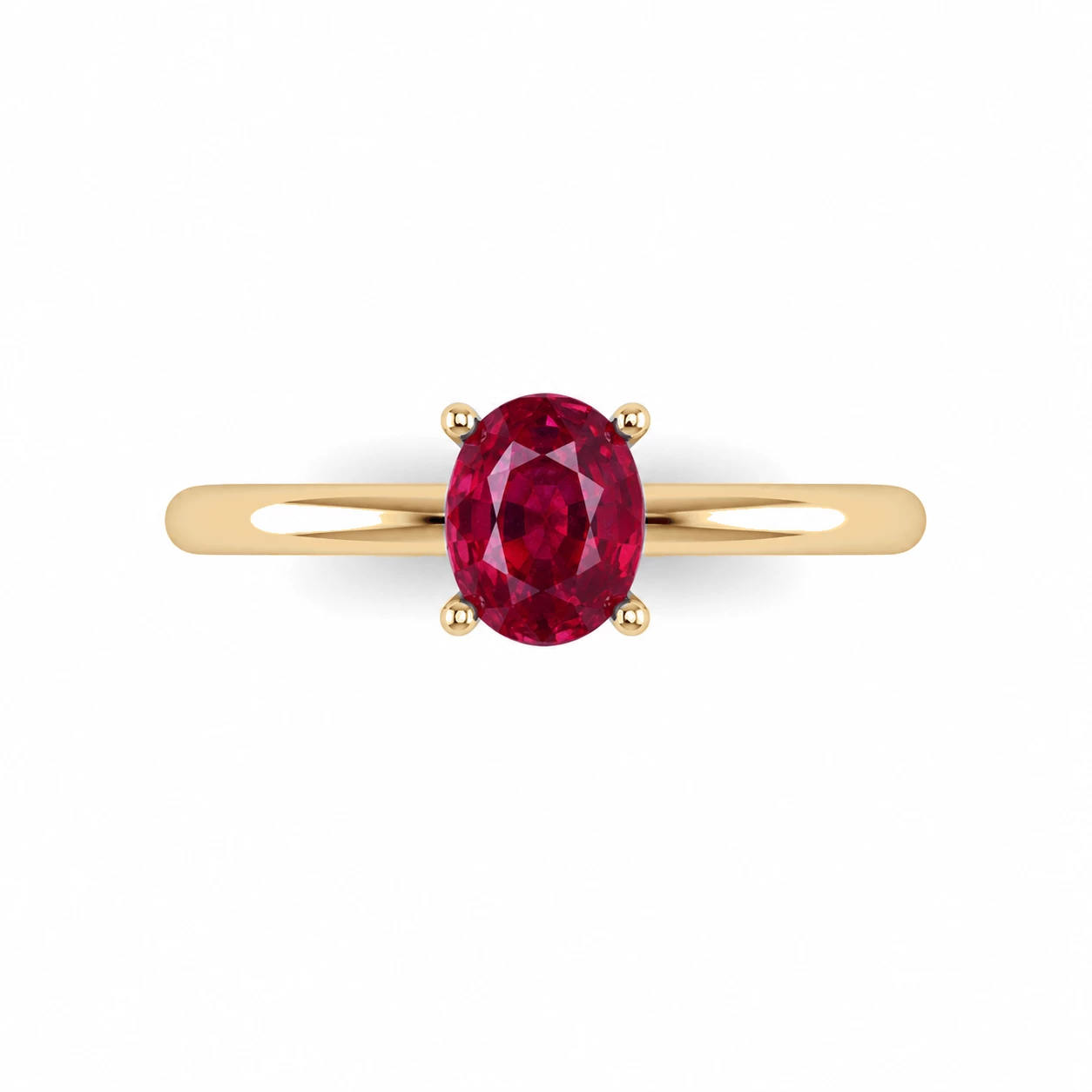 Bague Charme Doré Pierre Précieuse ovale 0,92 ct — vue 9