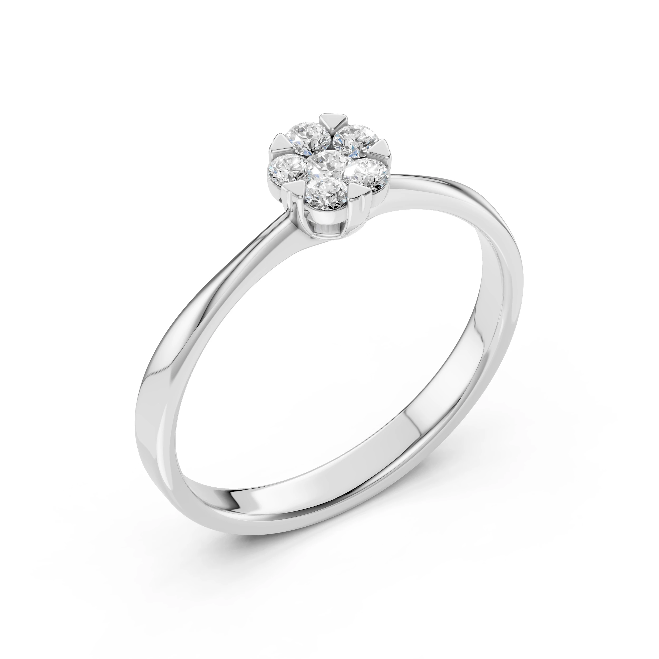 Bague Lumière Divine Illusion ronde 0,06 ct — vue 1