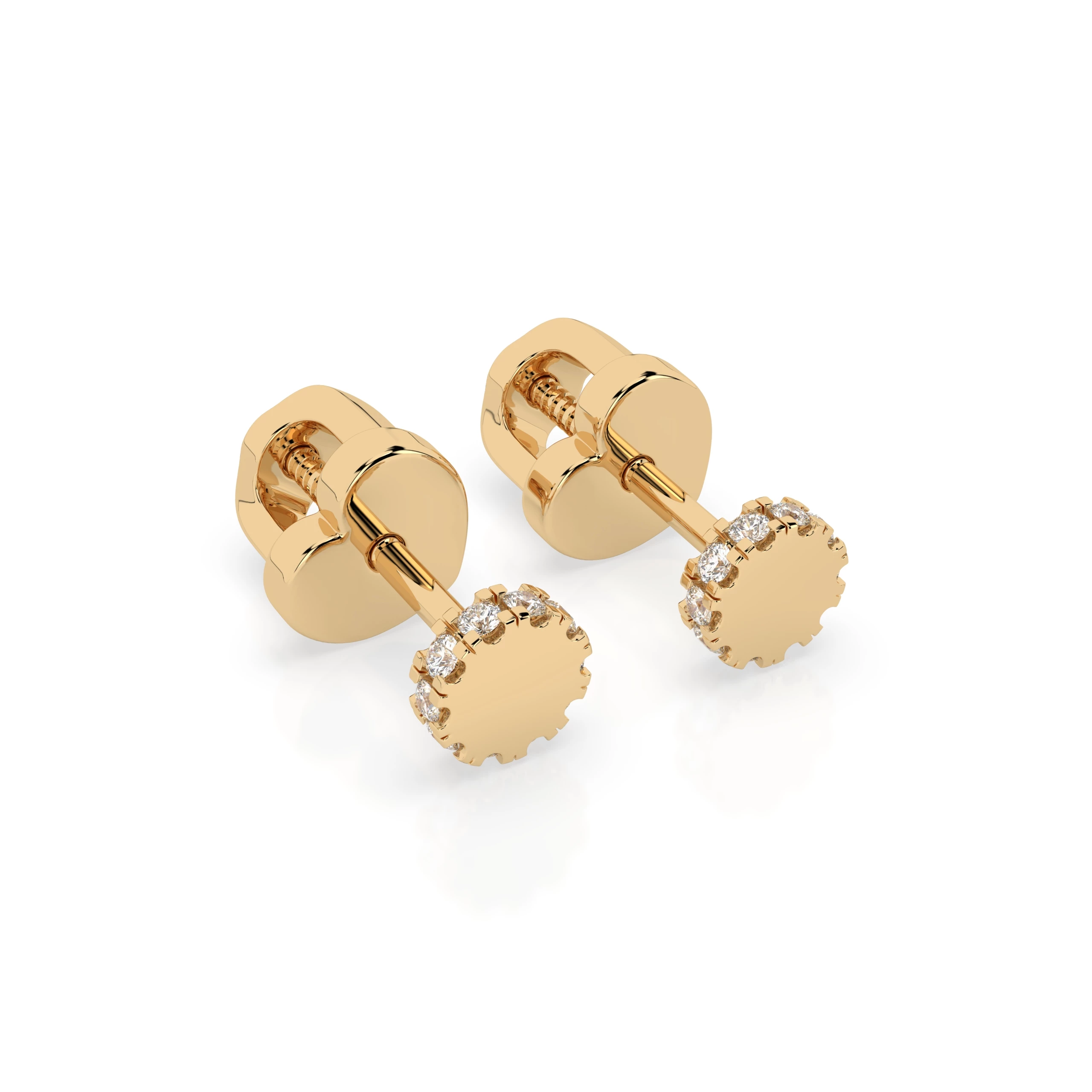 Boucles d'oreilles Éclat Suprême Minimalisme ronde 0,1 ct — vue 5