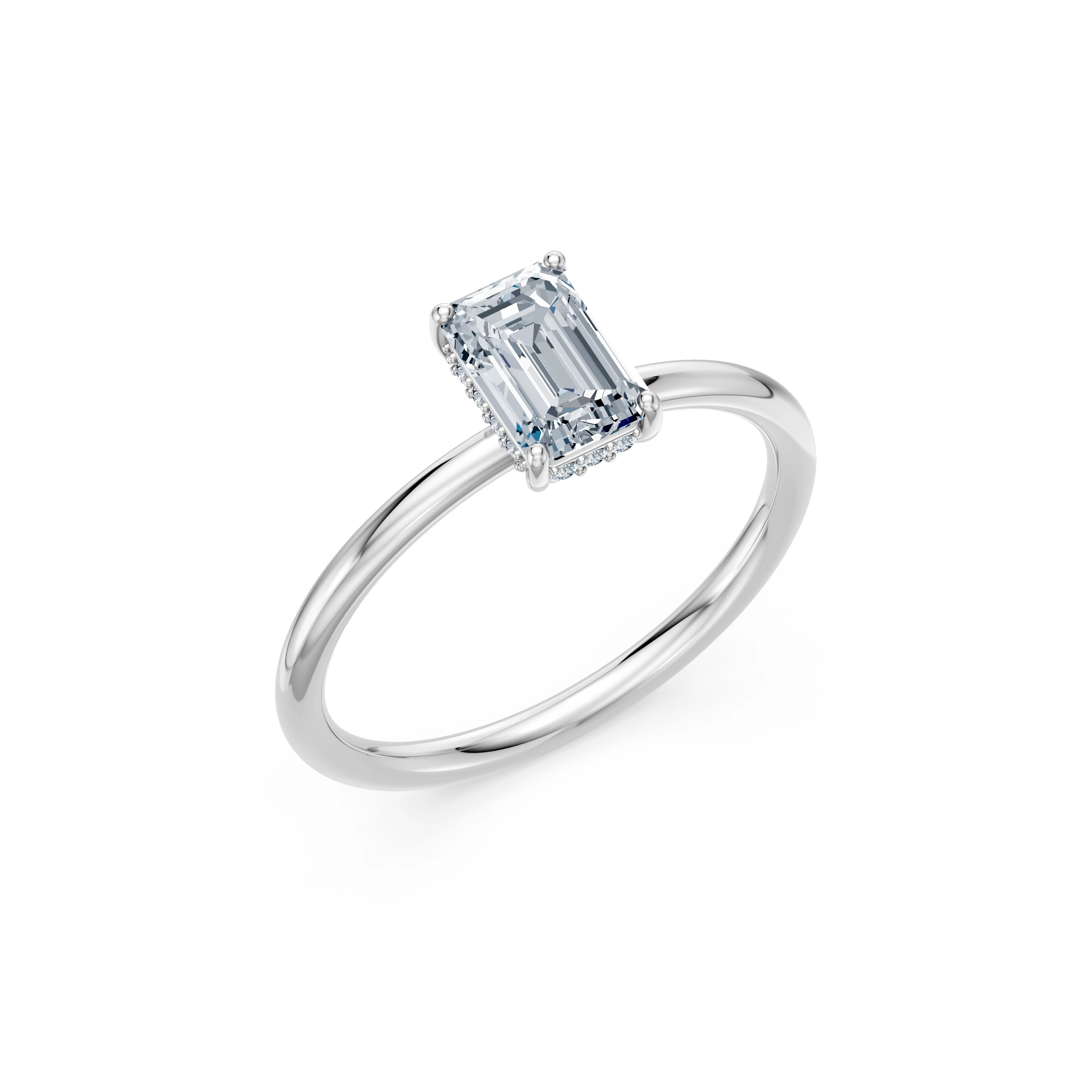 Bague Secret Exquis Solitaire émeraude 1 ct — vue 1