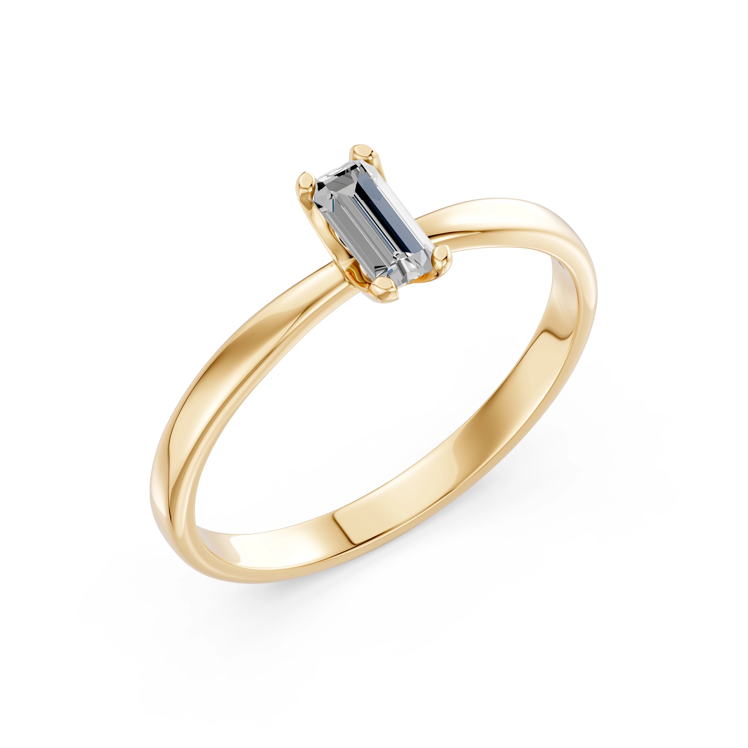 Bague Impératrice Rayonnante Solitaire 0,3 ct — vue 4