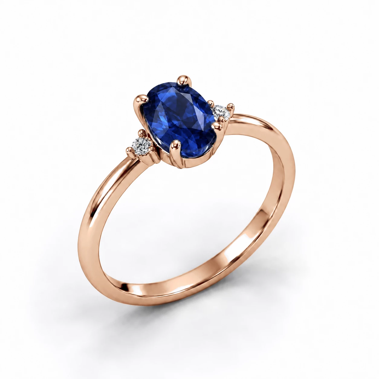 Bague Éclat Argenté Pierre Précieuse ovale 1,02 ct — vue 1