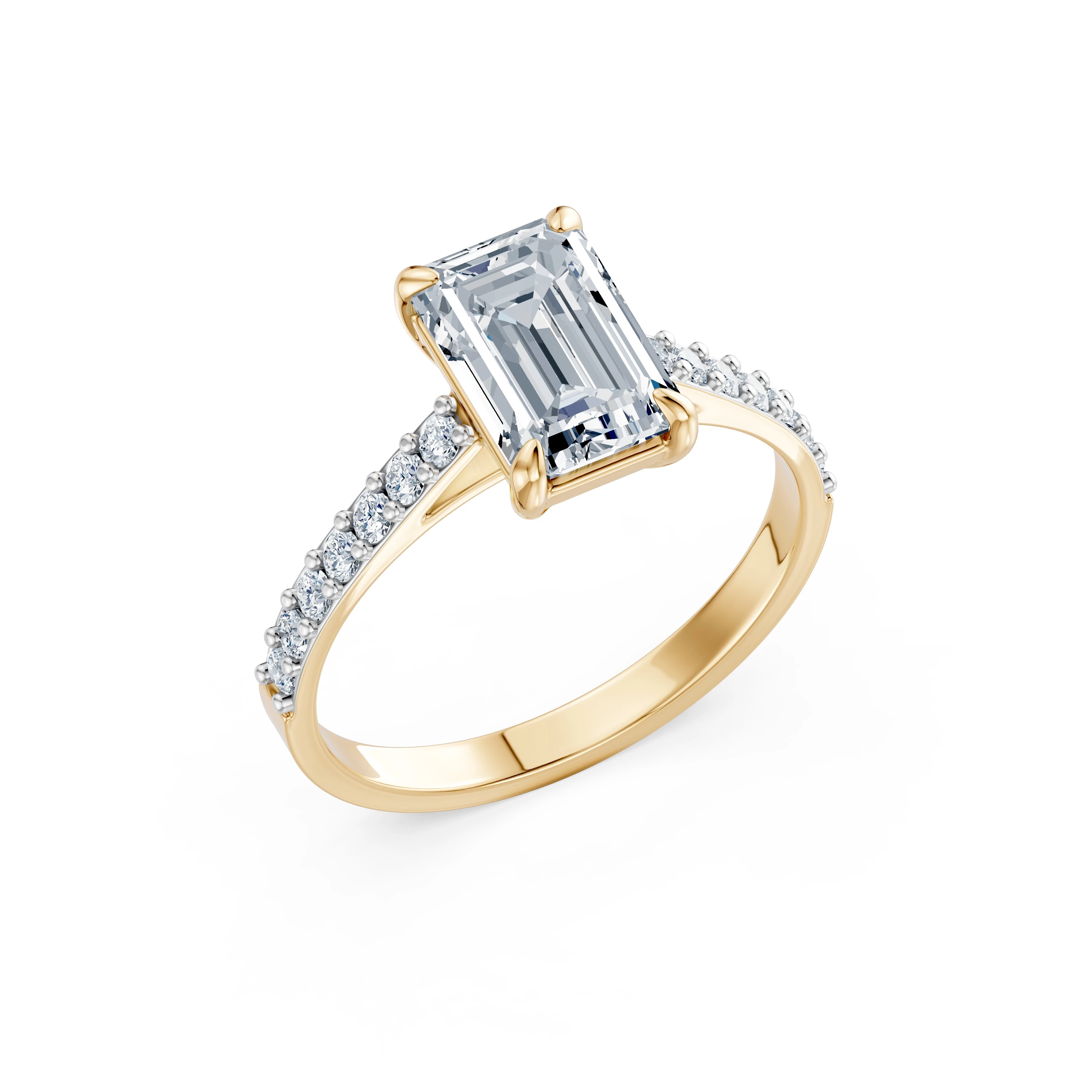 Bague Éclat Sincère Solitaire Éternité émeraude 2 ct · 2,0 mm — vue 4