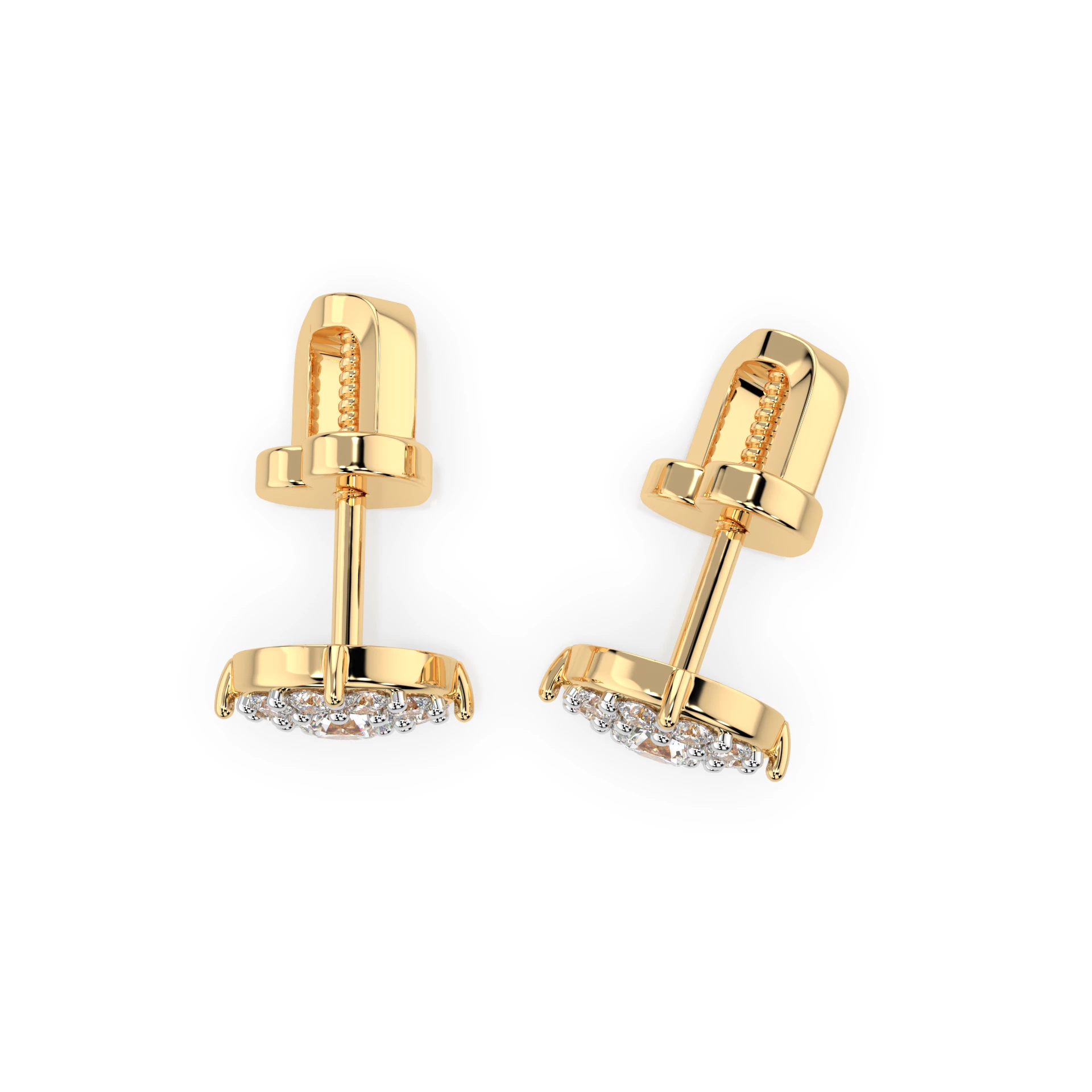 Boucles d'oreilles Lien Intemporel Solitaire Éternité ronde 0,3 ct · 3,4 mm — vue 5