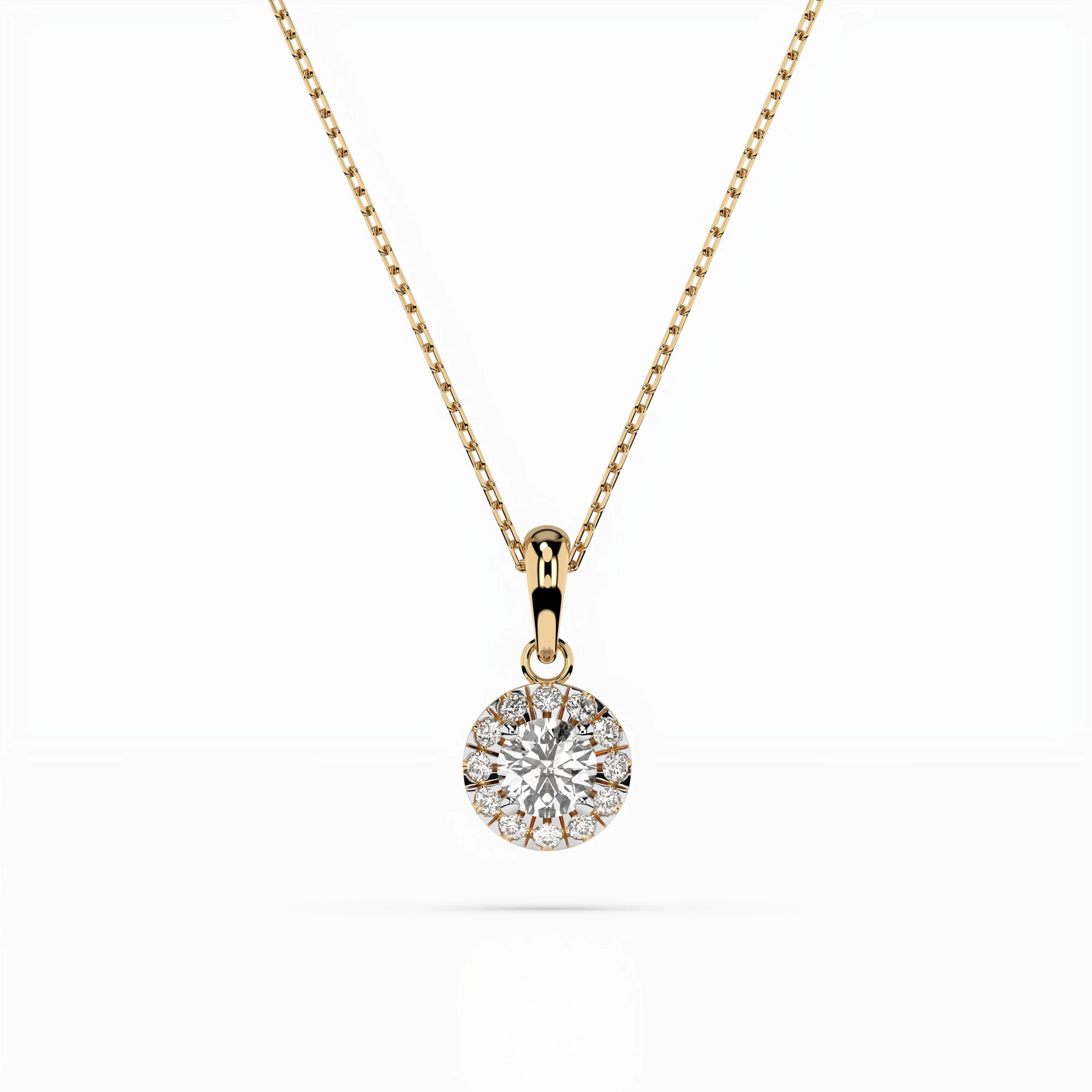 Collier Charme Précieux Solitaire Éternité ronde 0,2 ct · 3,7 mm — vue 4