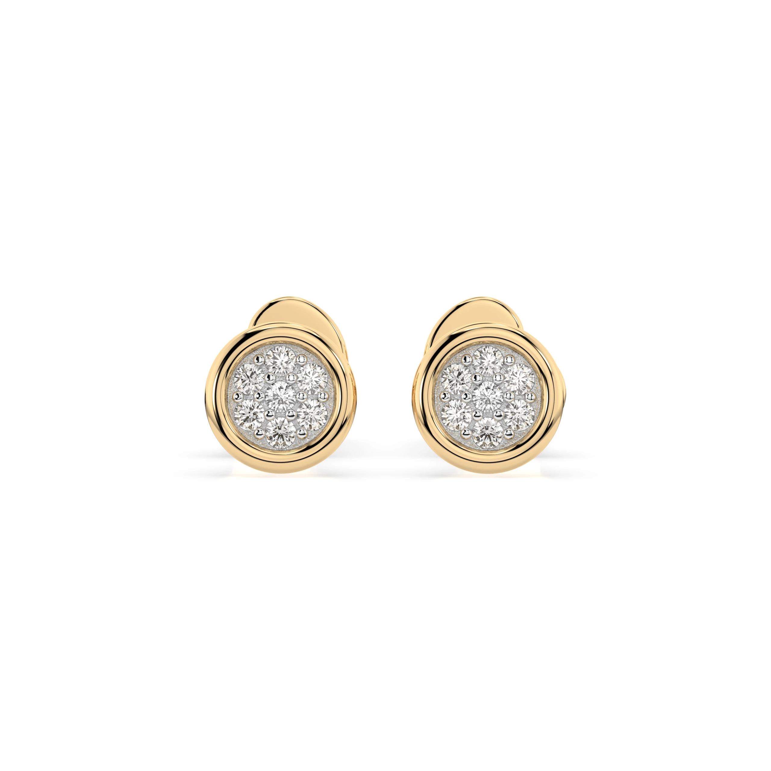 Boucles d'oreilles Étoile Mystérieuse Illusion ronde 0,08 ct — vue 4