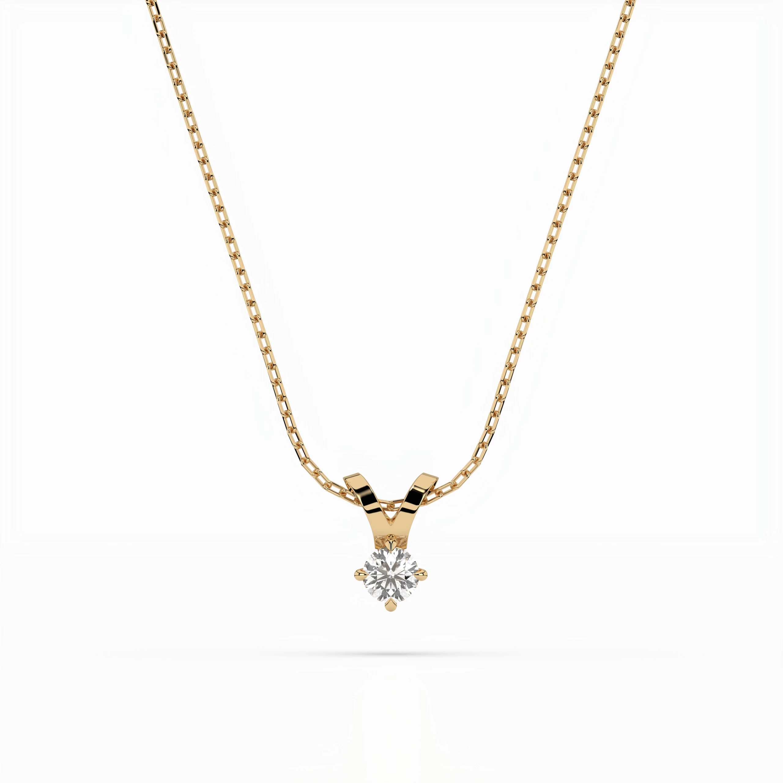 Collier Comète Céleste Solitaire ronde 0,1 ct · 3,0 mm — vue 4