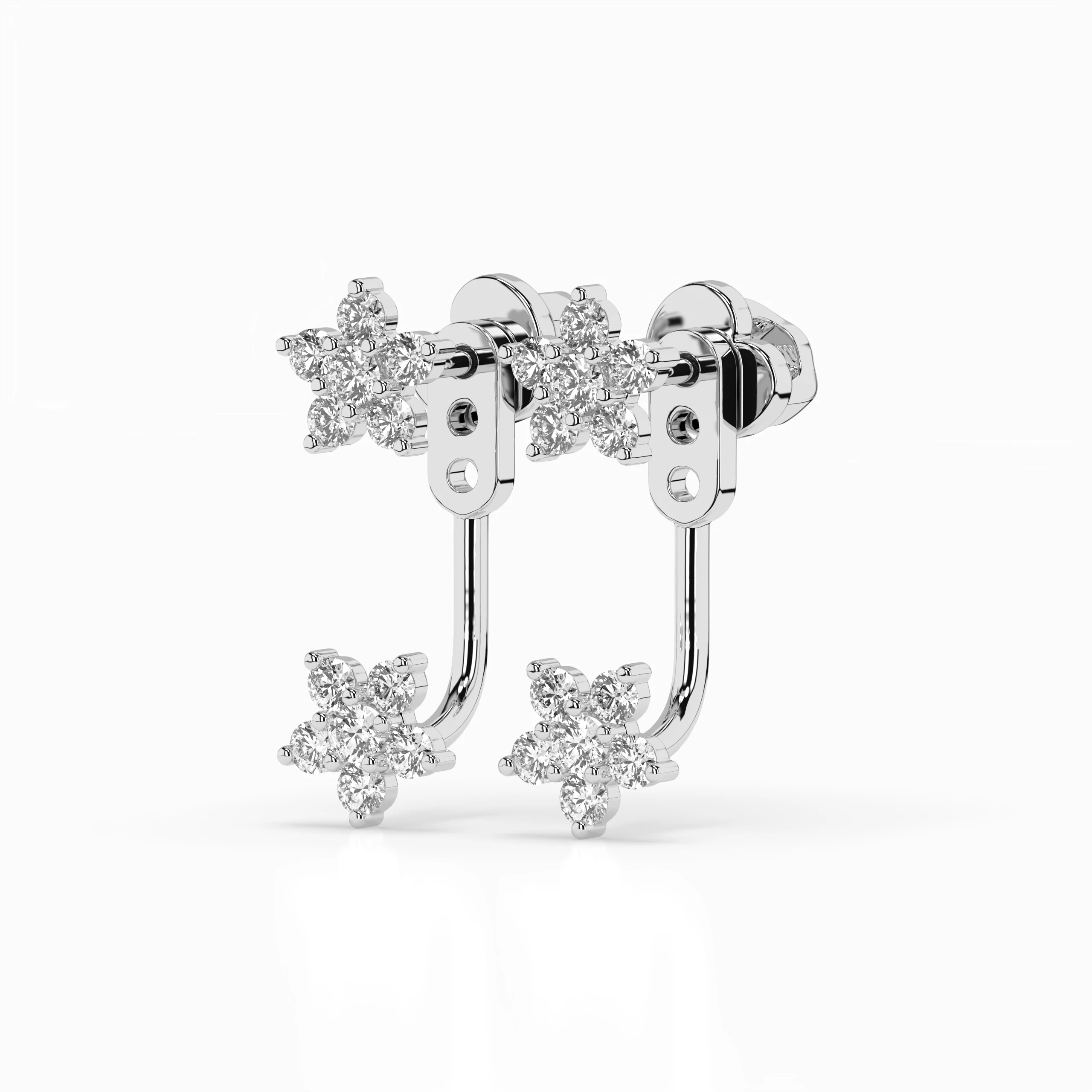 Boucles d'oreilles Étoile Sublime Illusion ronde 0,69 ct — vue 1