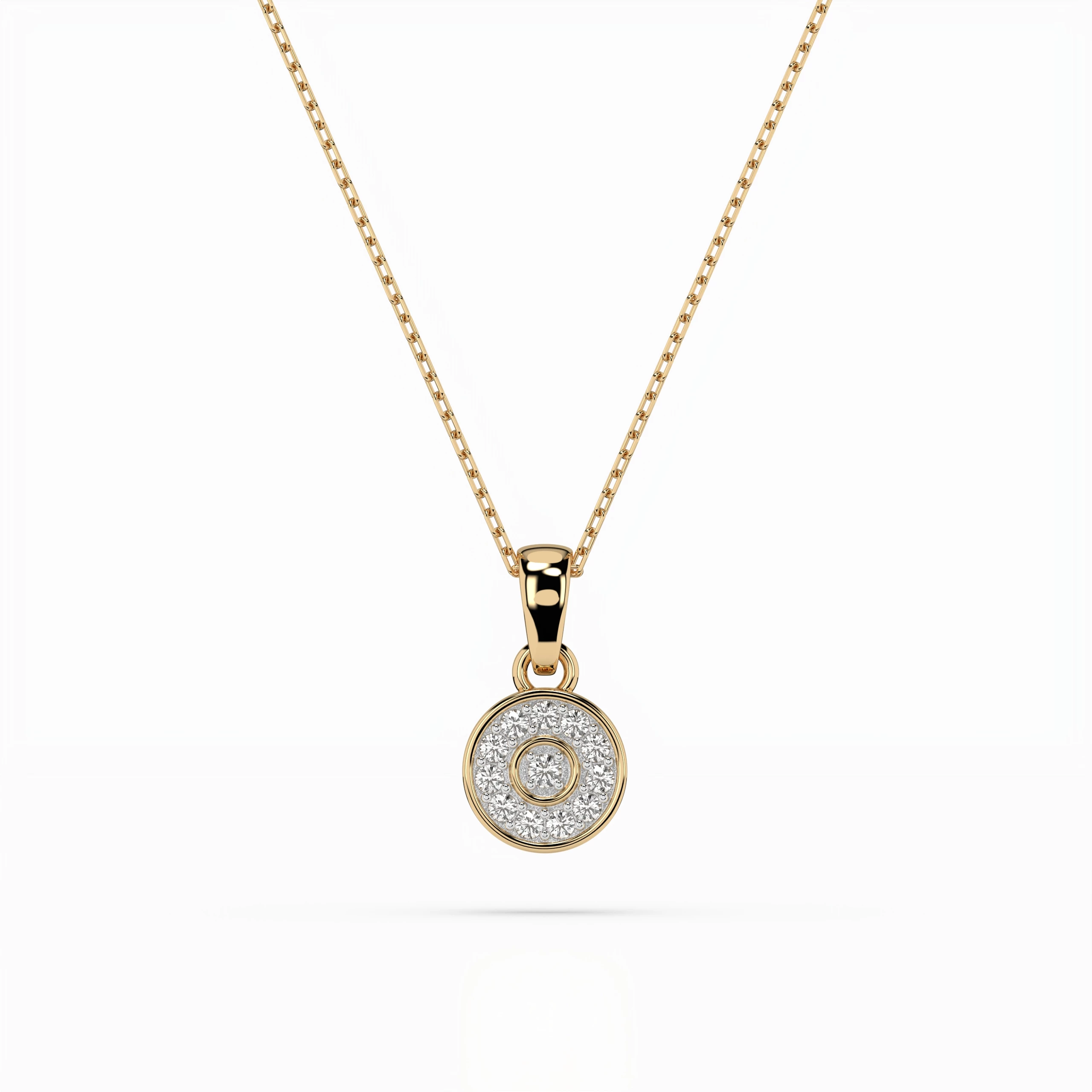 Collier Orbite Cristalline Illusion ronde 0,01 ct — vue 4