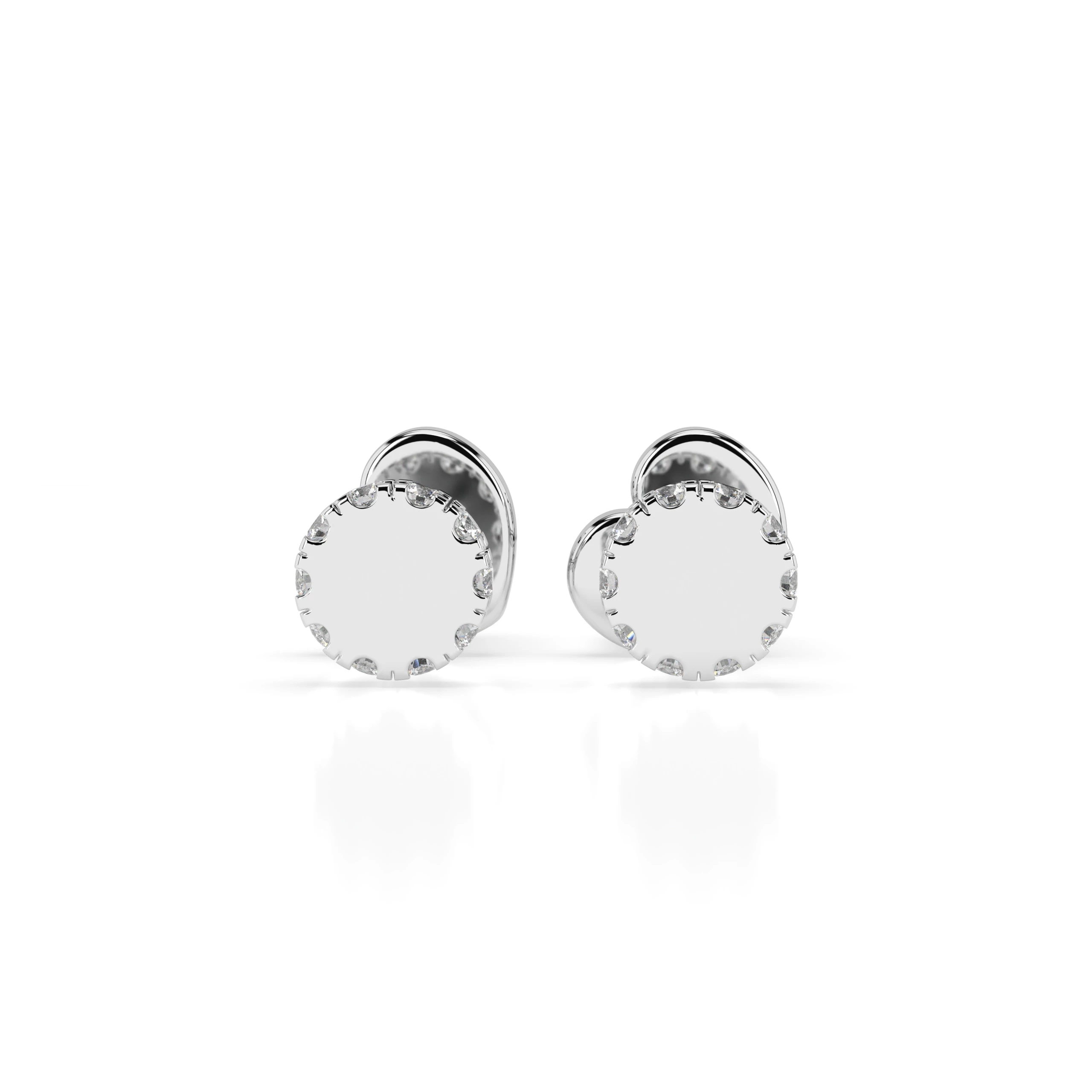 Boucles d'oreilles Éclat Suprême Minimalisme ronde 0,1 ct — vue 1