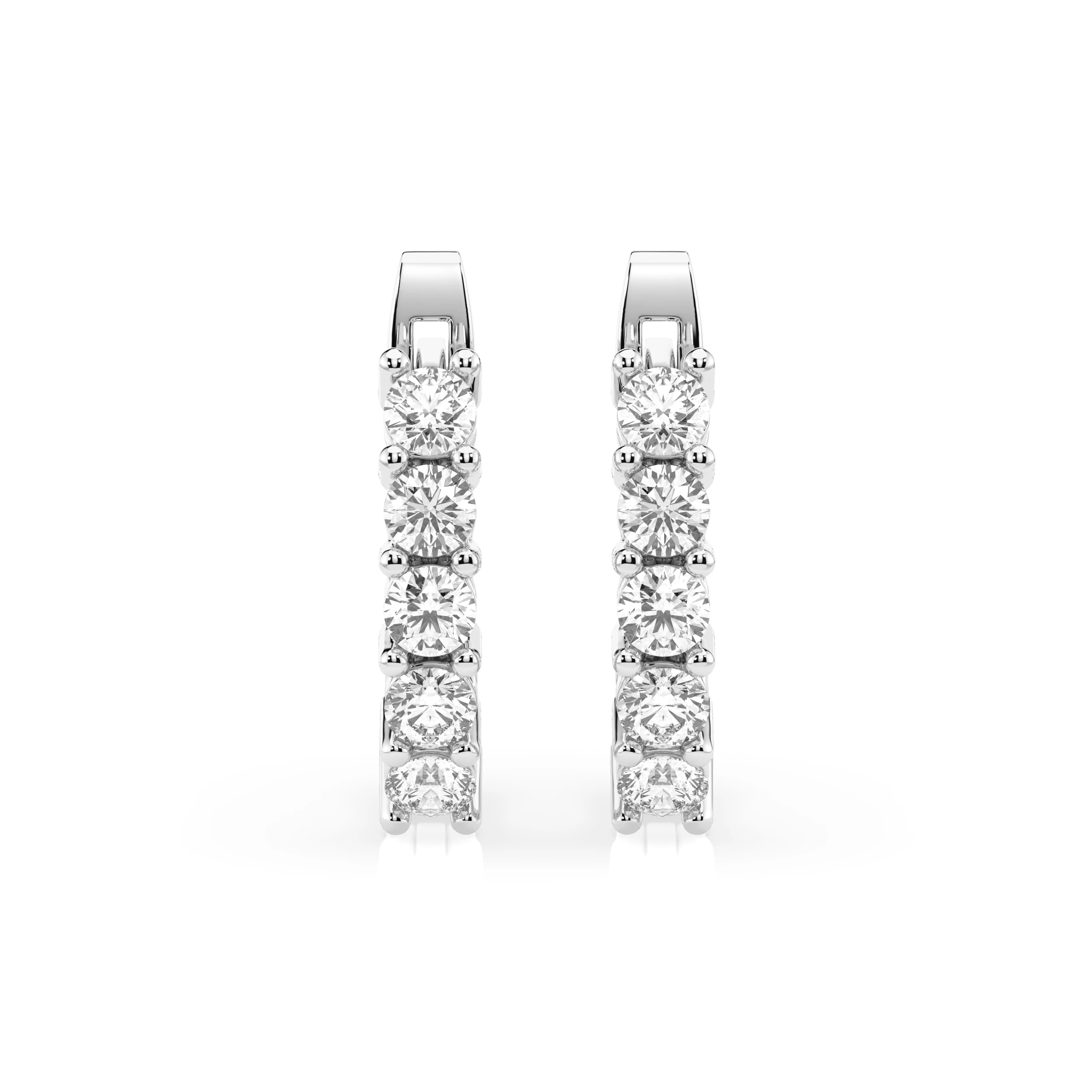 Boucles d'oreilles Douceur Délicate Éternité ronde 0,6 ct — vue 1