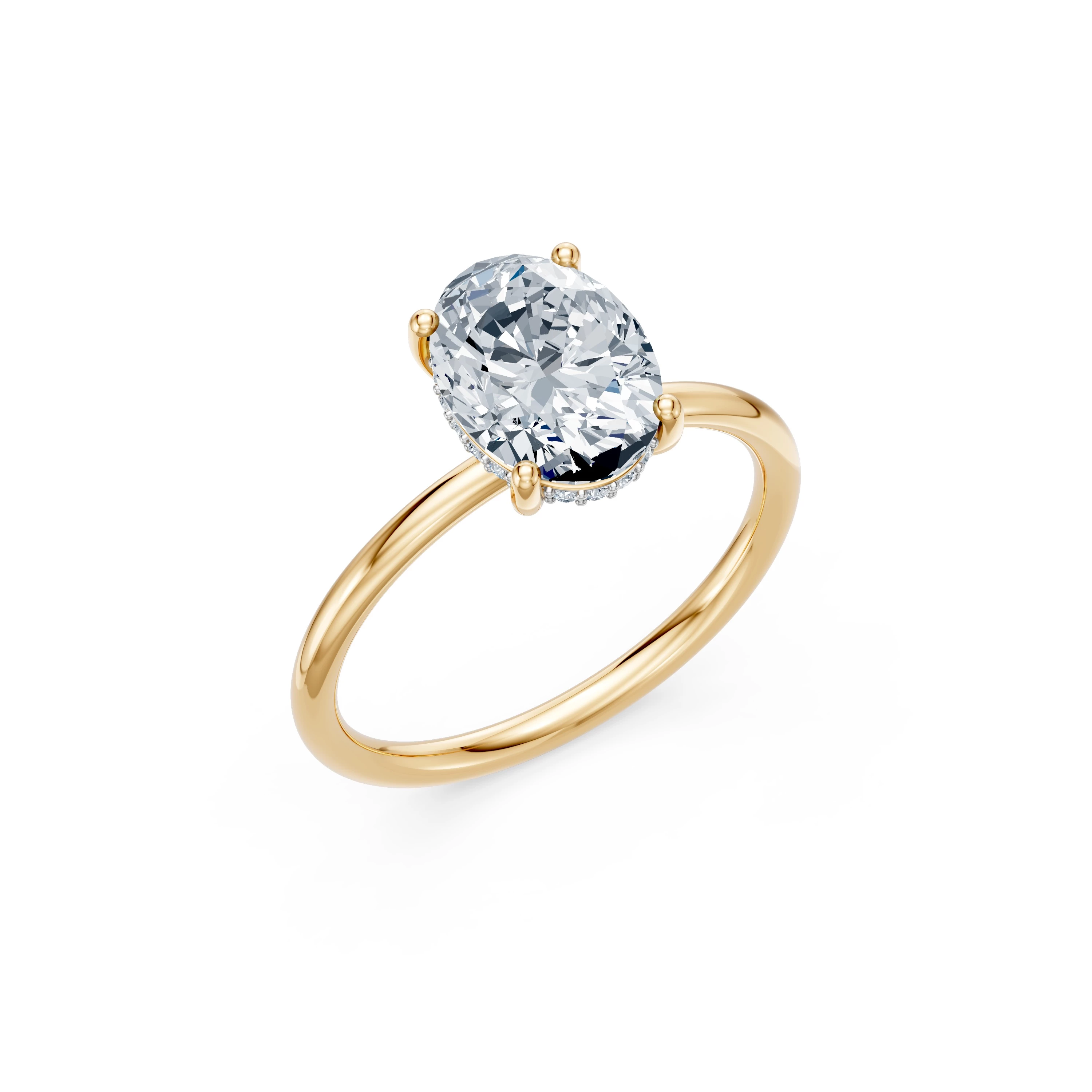 Bague Joyau Intemporel Solitaire ovale 2 ct · 2,0 mm — vue 4