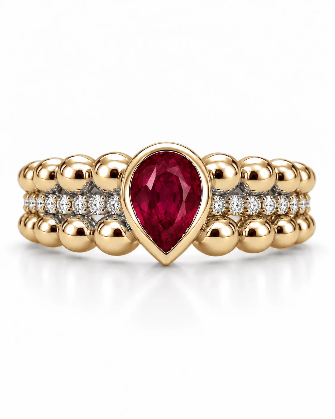 Bague Émotion Éternelle Pierre Précieuse poire 0,5 ct — vue 9