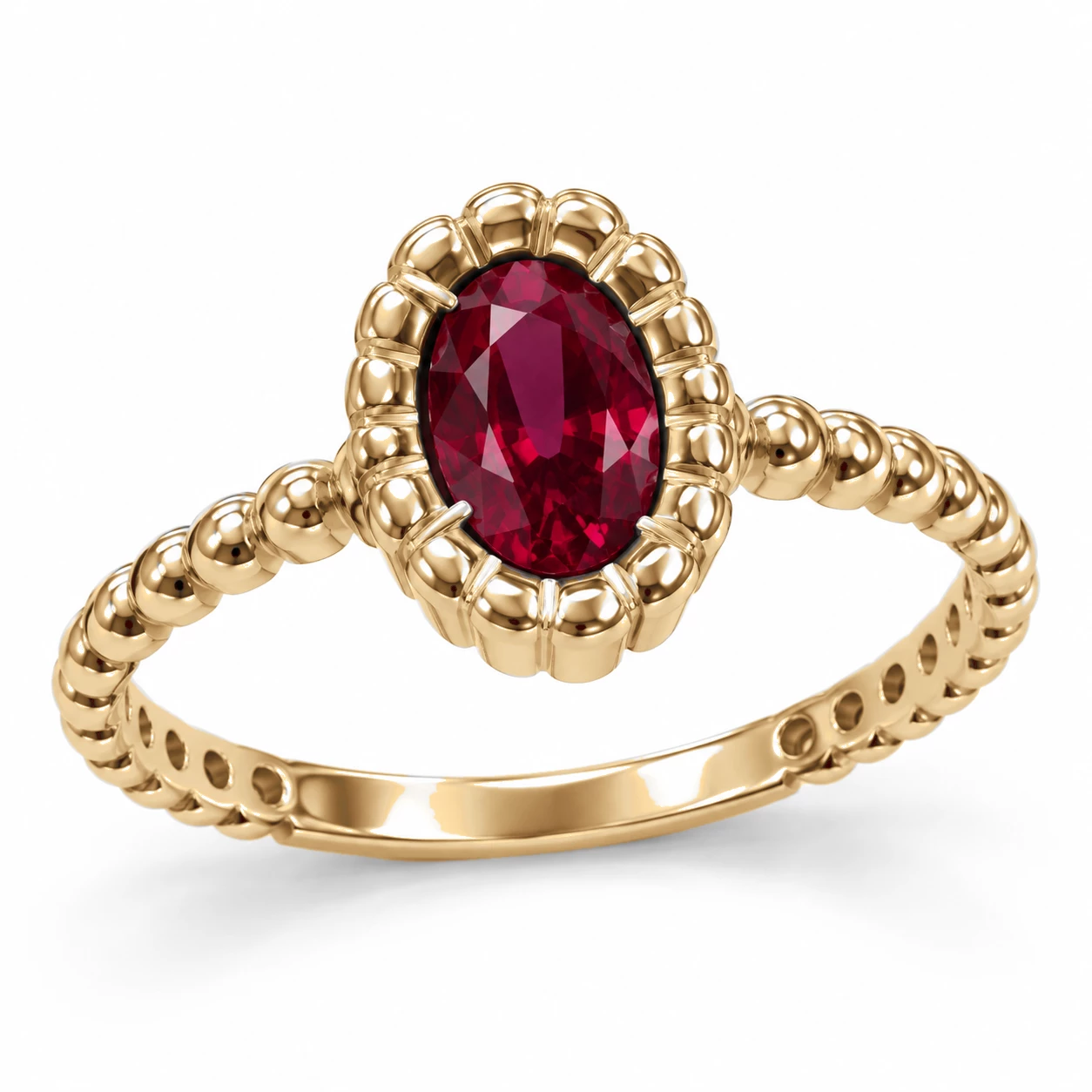 Bague Promesse d'Éternité Pierre Précieuse ovale 0,63 ct — vue 7