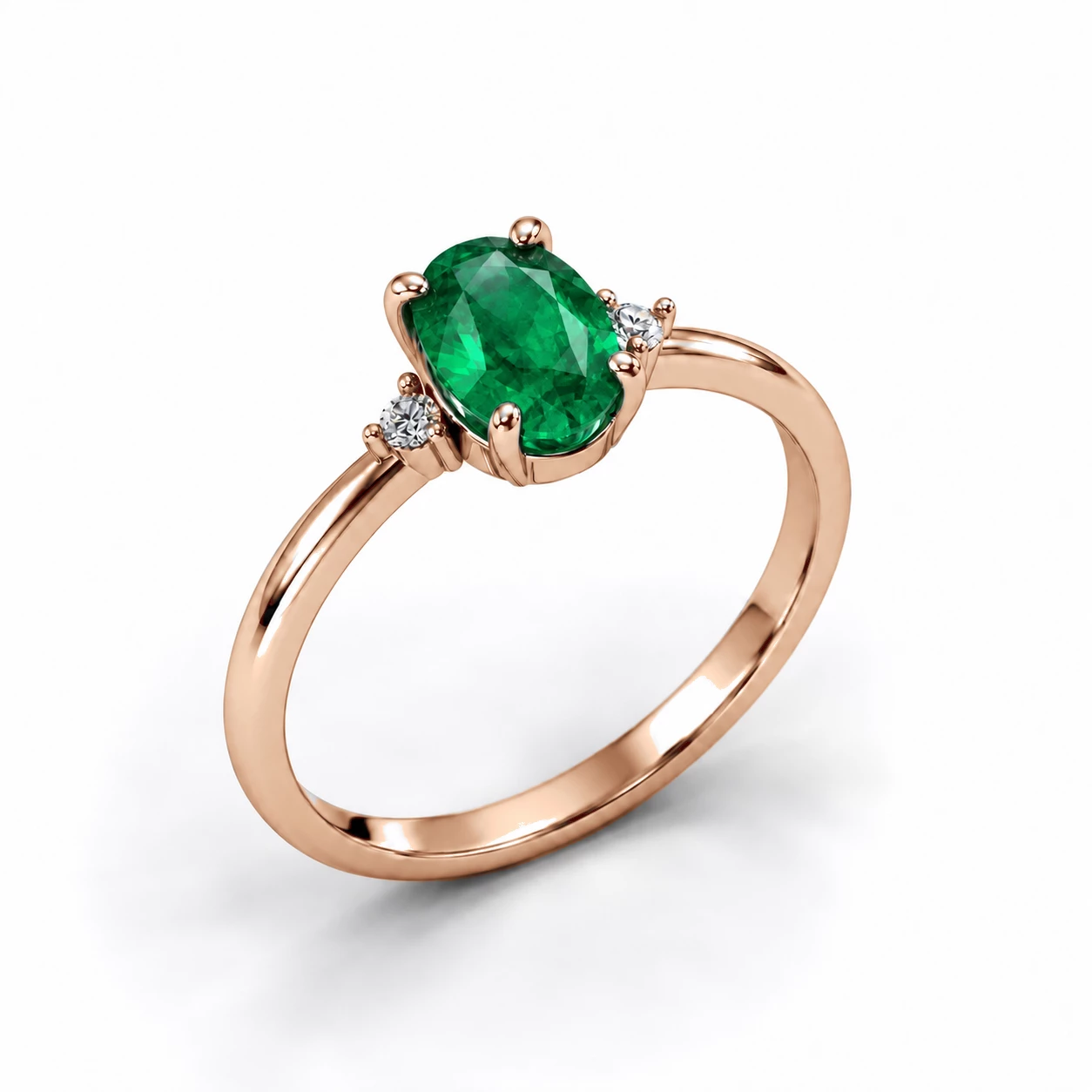 Bague Dynastie Rayonnante Pierre Précieuse ovale 0,65 ct — vue 1