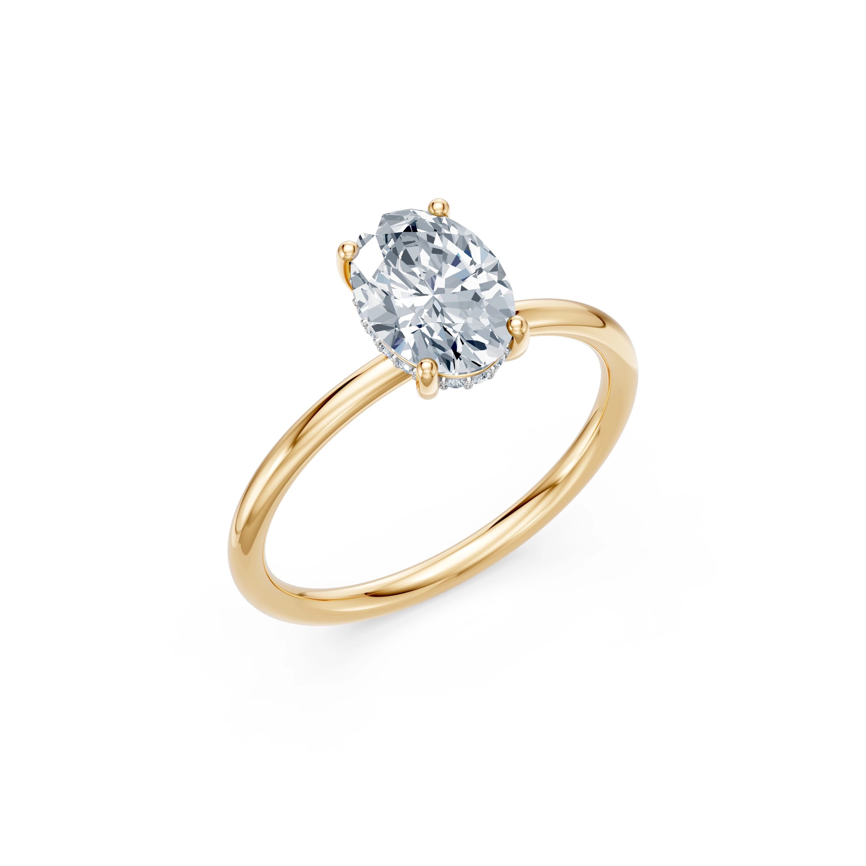 Bague Chef-d'Œuvre Précieux Solitaire ovale 1,5 ct · 1,5 mm — vue 4