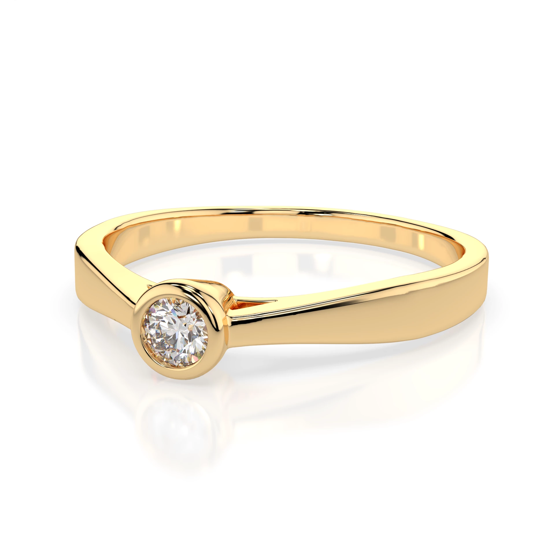 Bague Héritage Royal Solitaire ronde 0,15 ct · 3,4 mm — vue 6