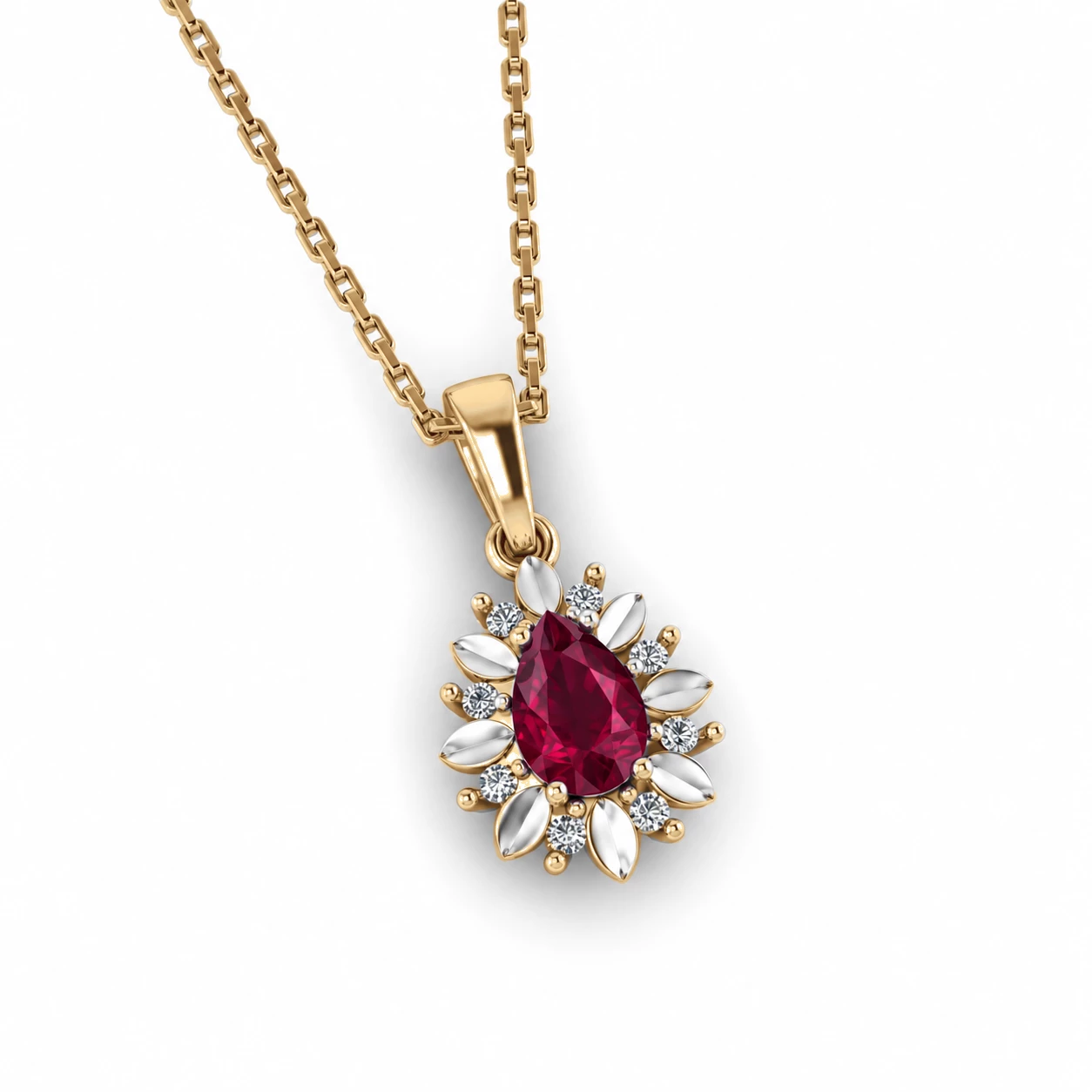 Collier Promesse Divine Pierre Précieuse poire 0,5 ct — vue 9