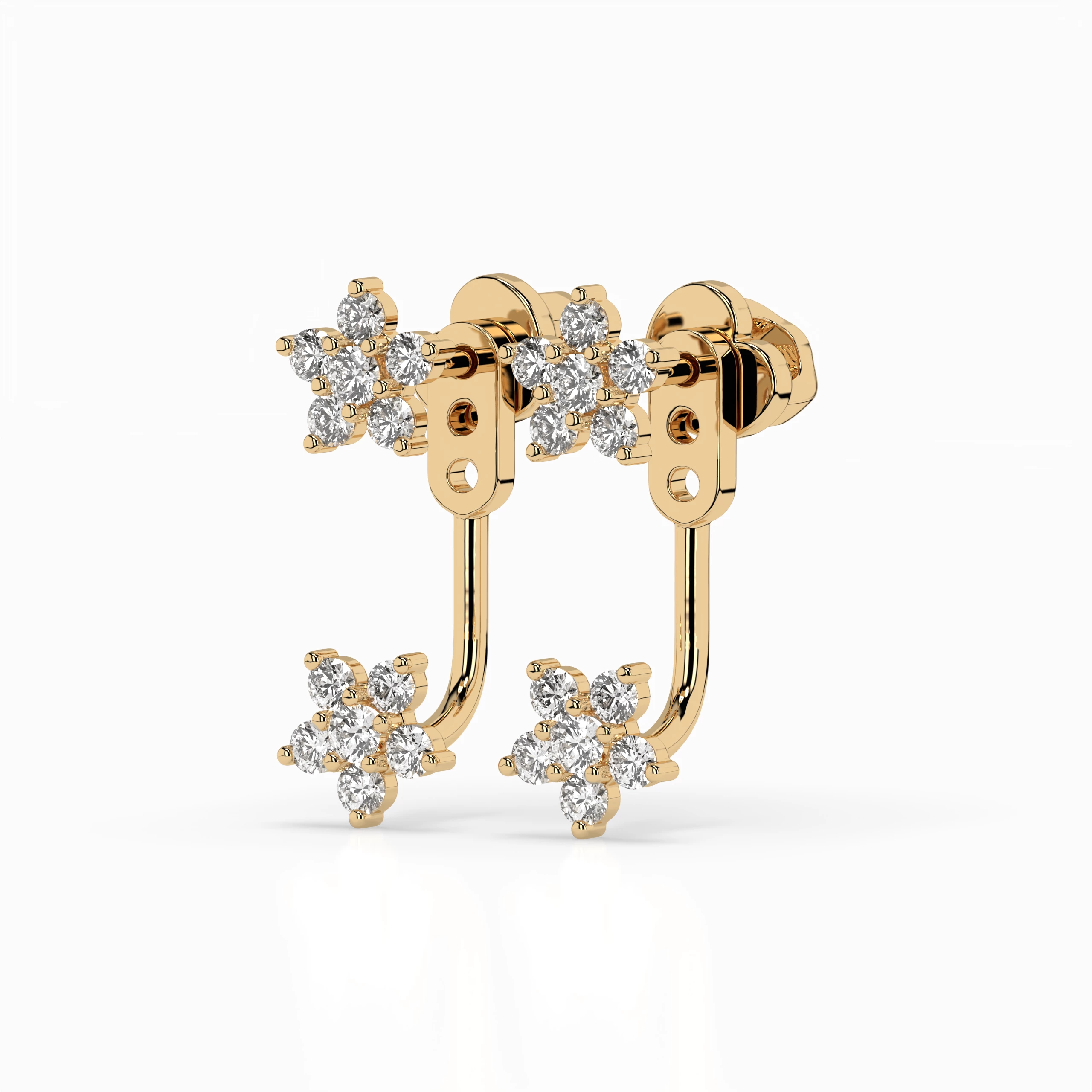 Boucles d'oreilles Étoile Sublime Illusion ronde 0,69 ct — vue 4