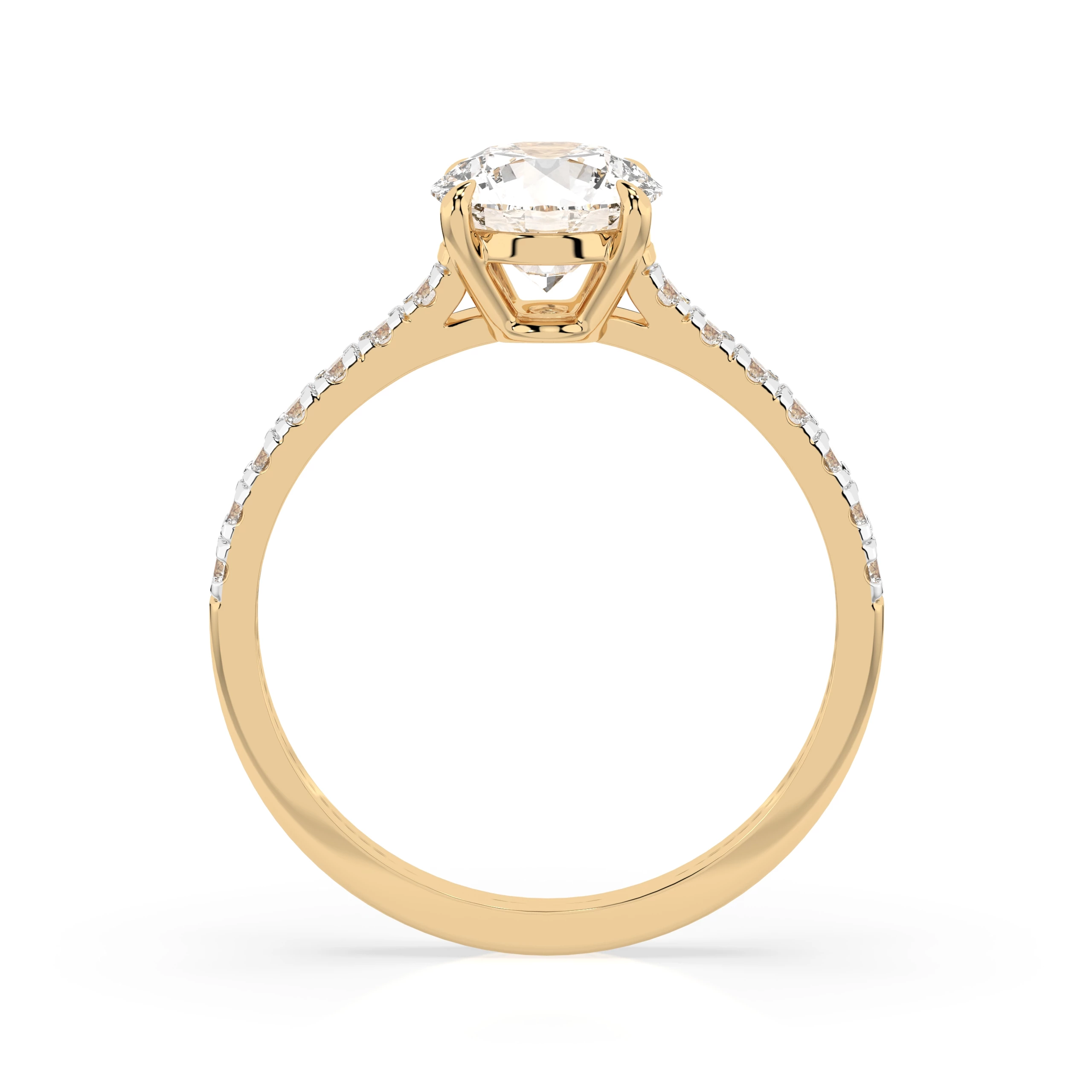 Bague Murmure Doré Solitaire Éternité ronde 0,7 ct · 5,7 mm — vue 5