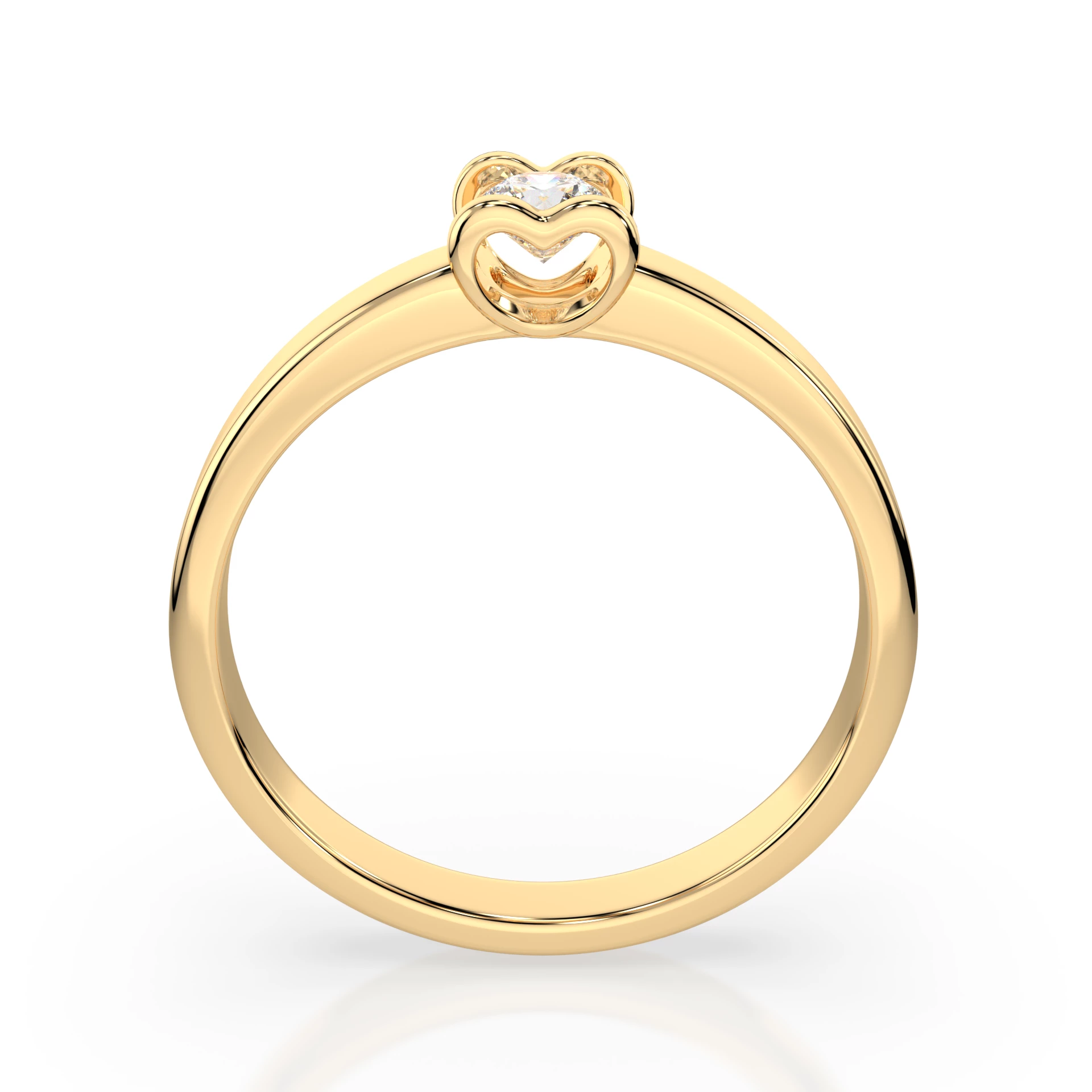 Bague Le Trésor Royal Solitaire ronde 0,15 ct · 3,4 mm — vue 5