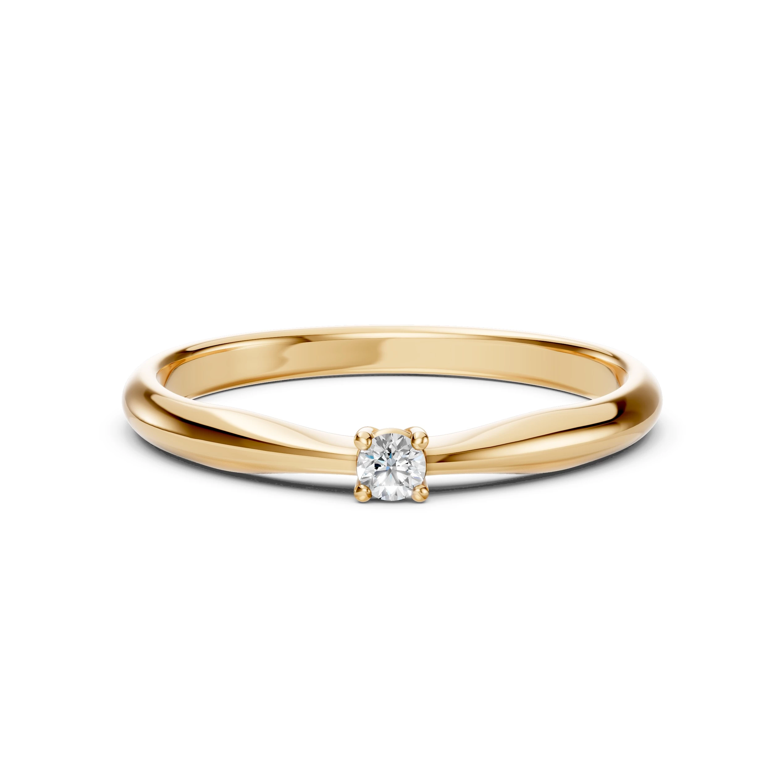 Bague Dynastie Précieuse Solitaire ronde 0,06 ct · 2,5 mm — vue 6