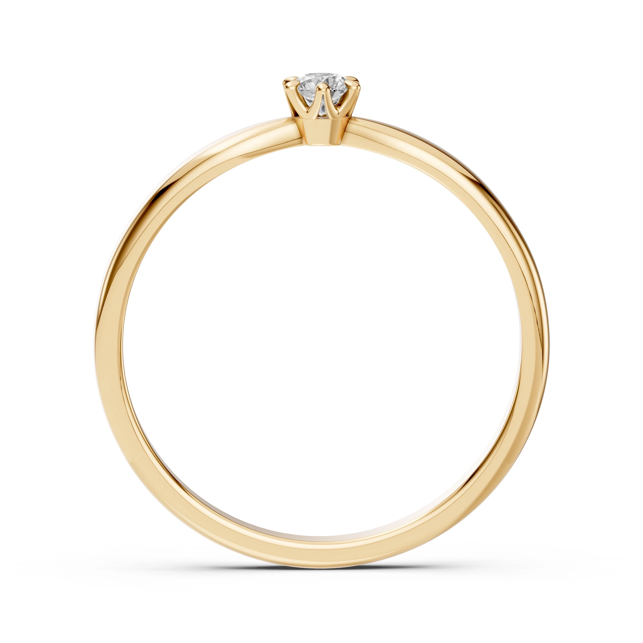 Bague Dynastie Illustre Solitaire ronde 0,1 ct · 3,0 mm — vue 5