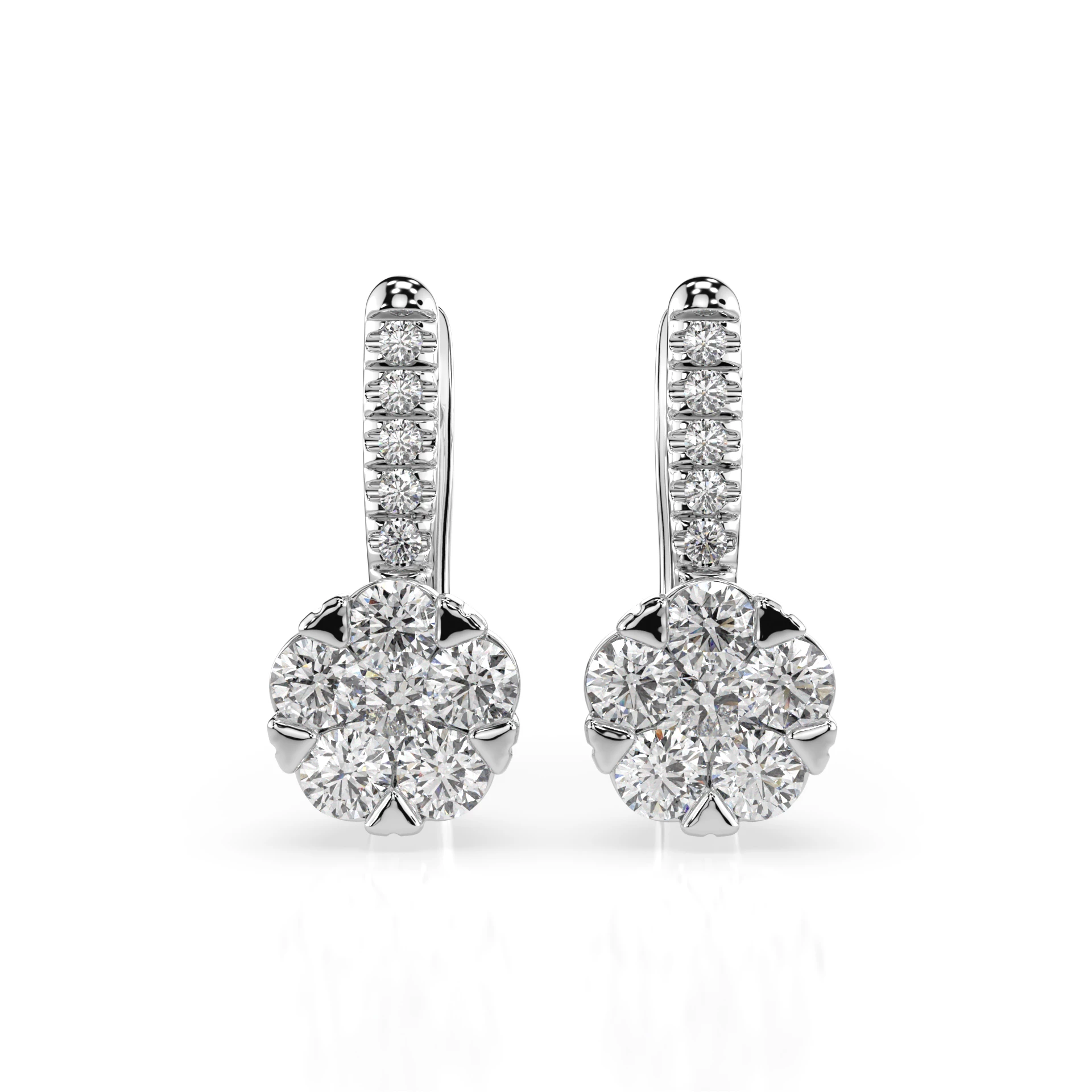 Boucles d'oreilles Éclipse Divine Illusion ronde 0,2 ct — vue 1