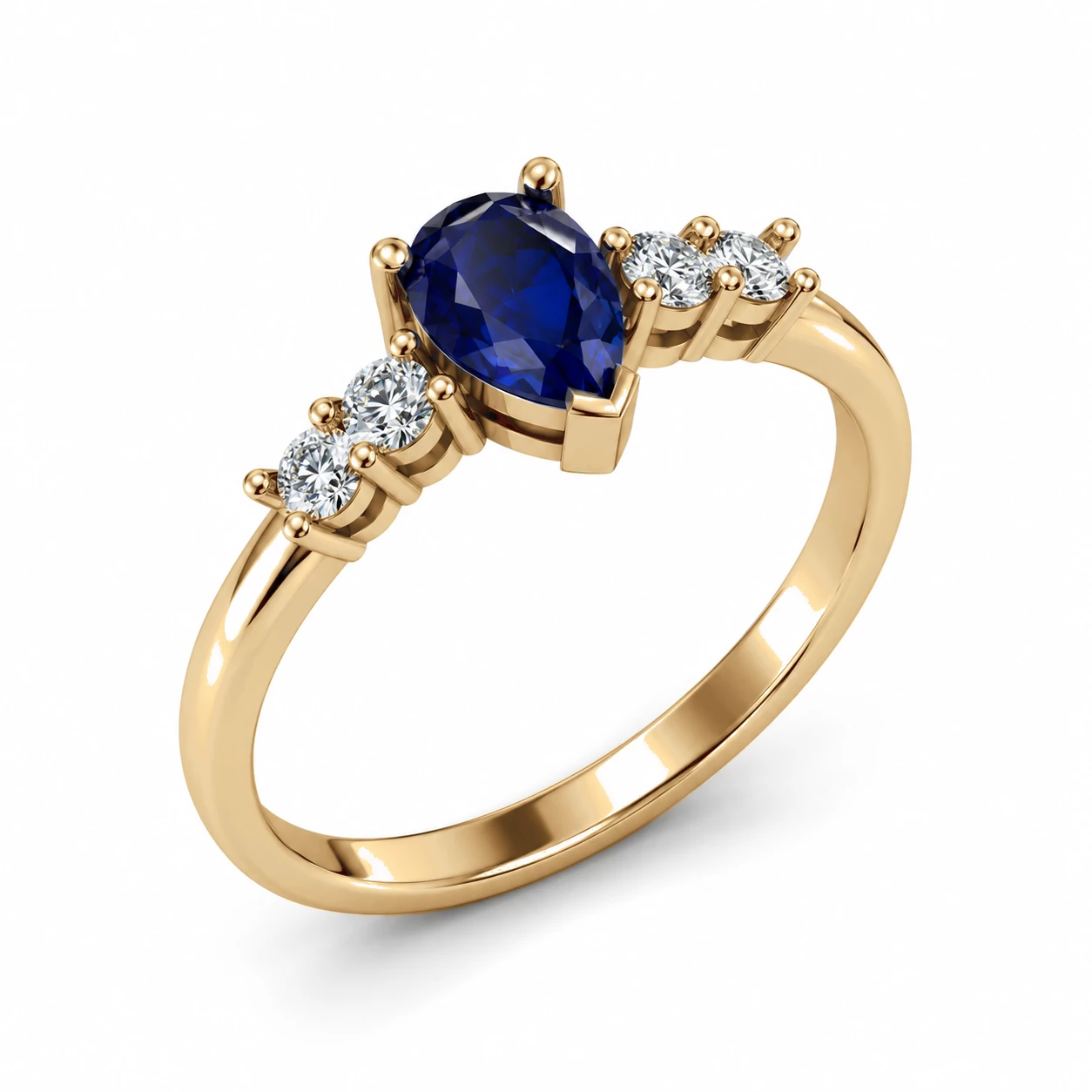 Bague Astre Éternel Pierre Précieuse poire 0,5 ct — vue 7
