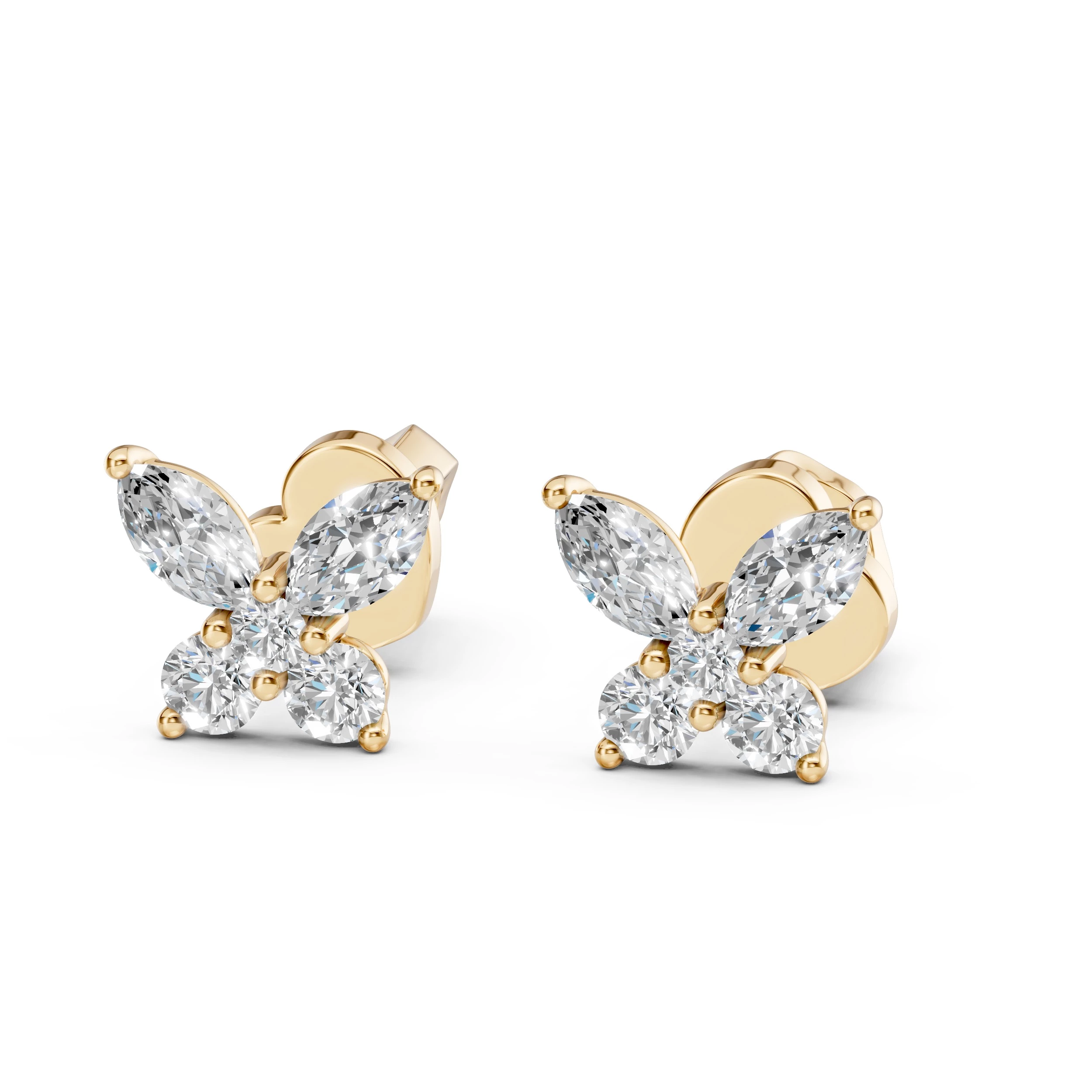 Boucles d'oreilles Lumière Mystérieuse Illusion marquise 0,4 ct — vue 5