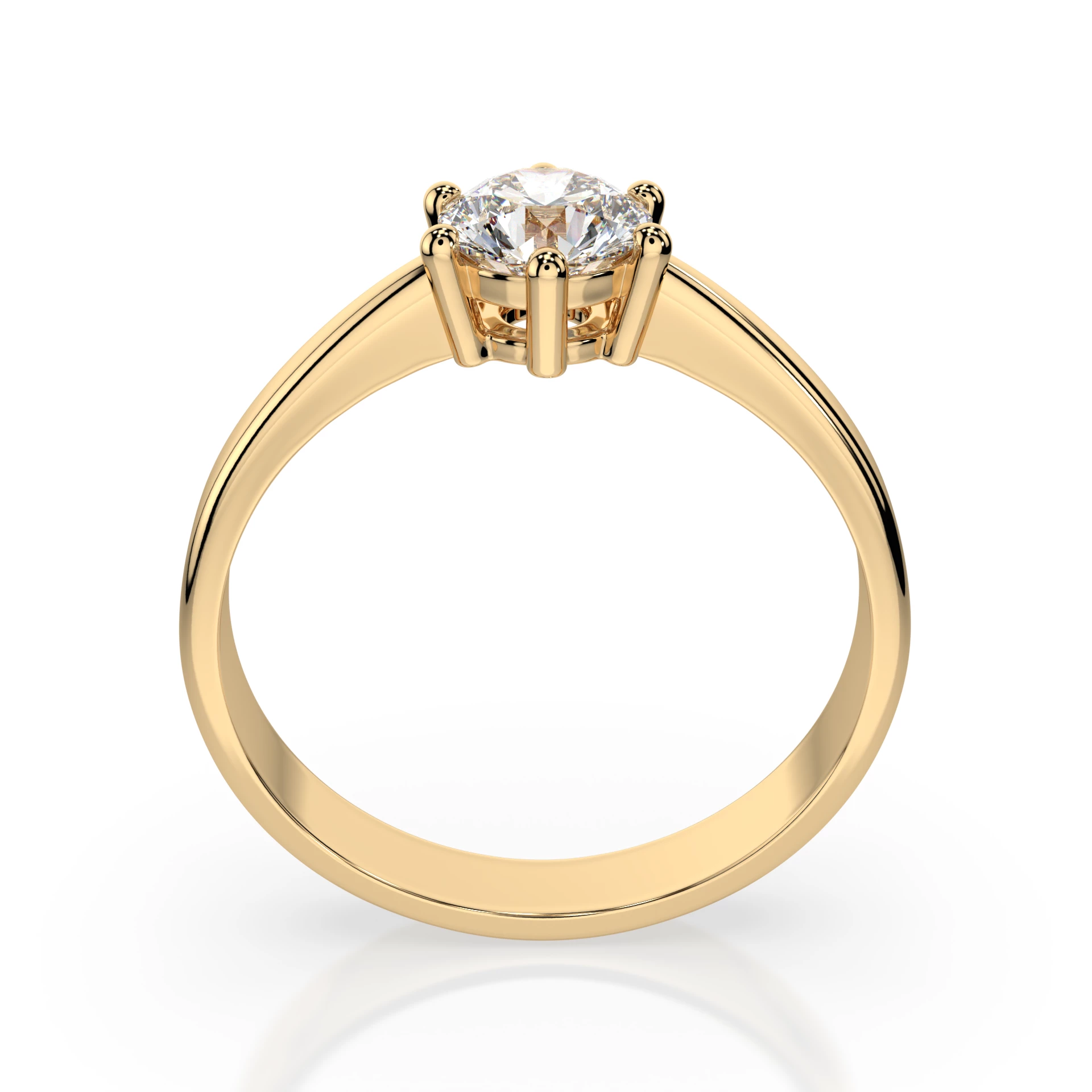 Bague Sceptre Précieux Solitaire ronde 0,5 ct · 5,1 mm — vue 5