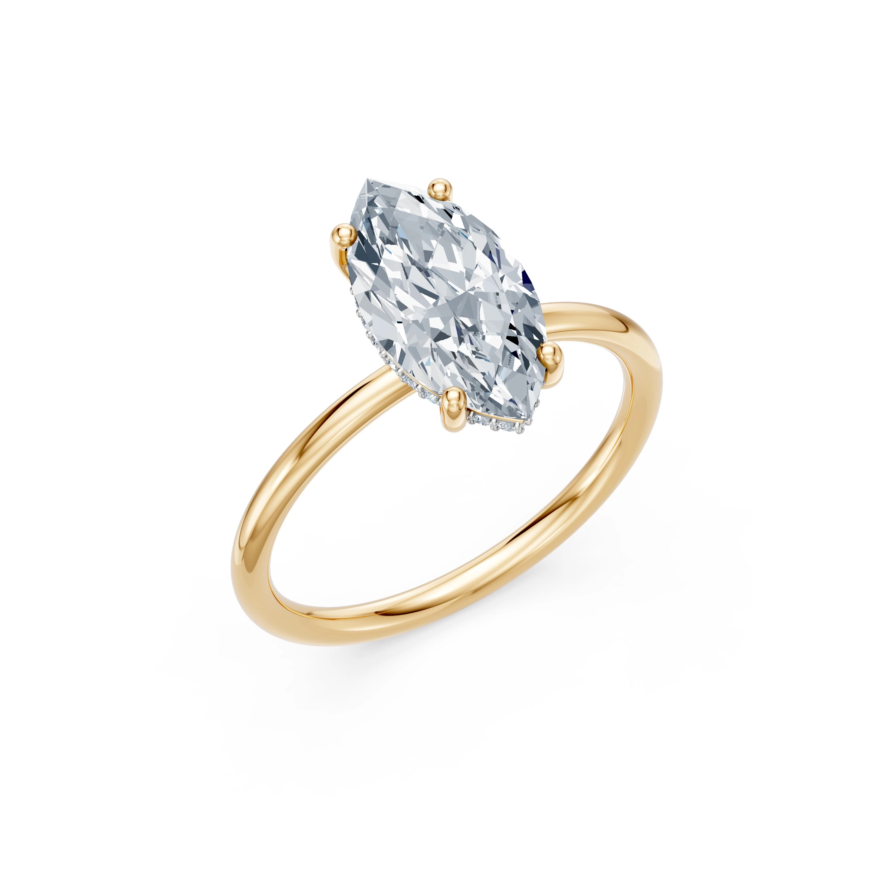 Bague Précieuse Éternelle Solitaire marquise 2 ct · 2,0 mm — vue 4