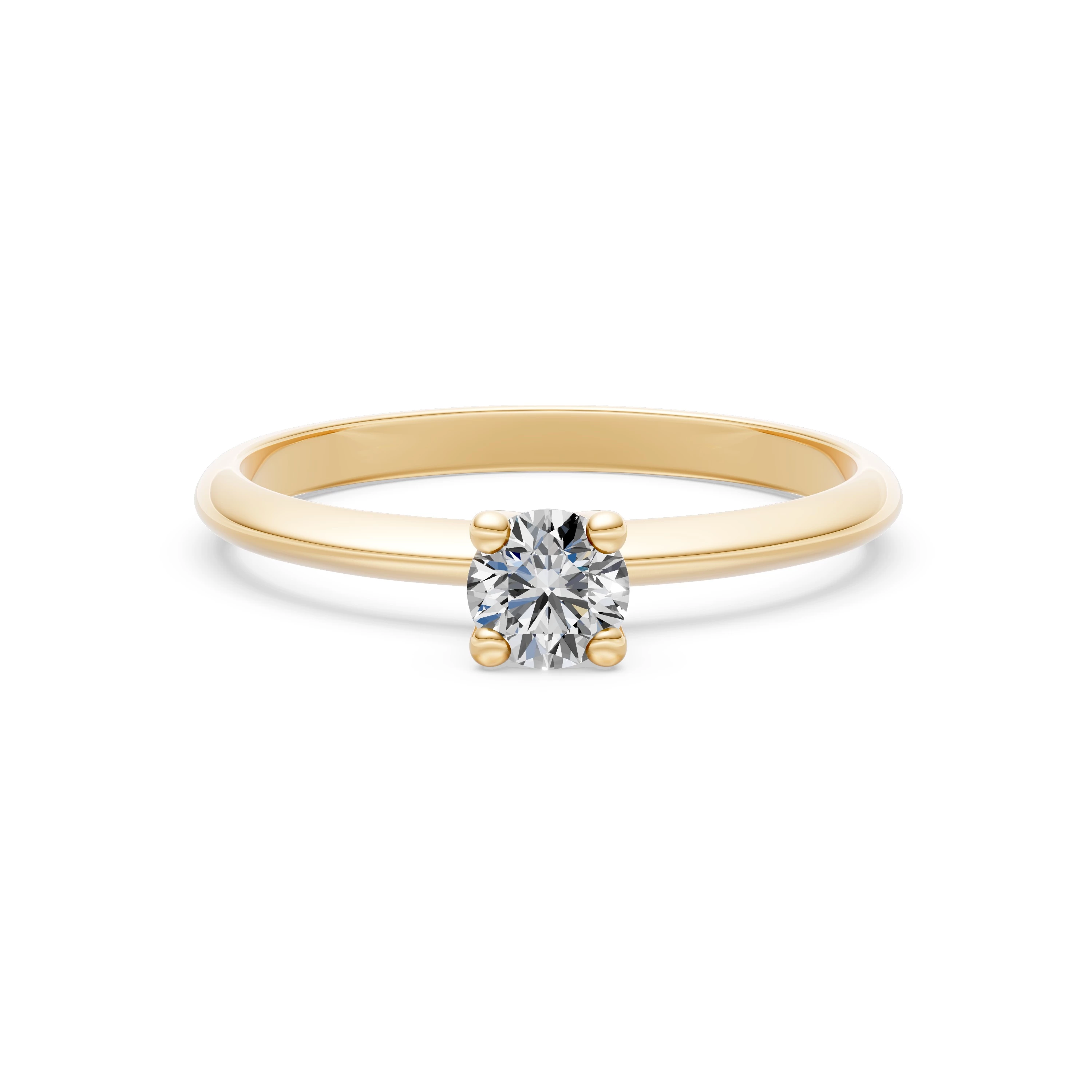 Bague Trésor Impérial Solitaire ronde 0,3 ct · 4,2 mm — vue 6