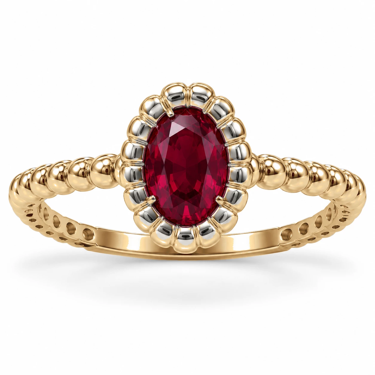 Bague Promesse d'Éternité Pierre Précieuse ovale 0,63 ct — vue 9