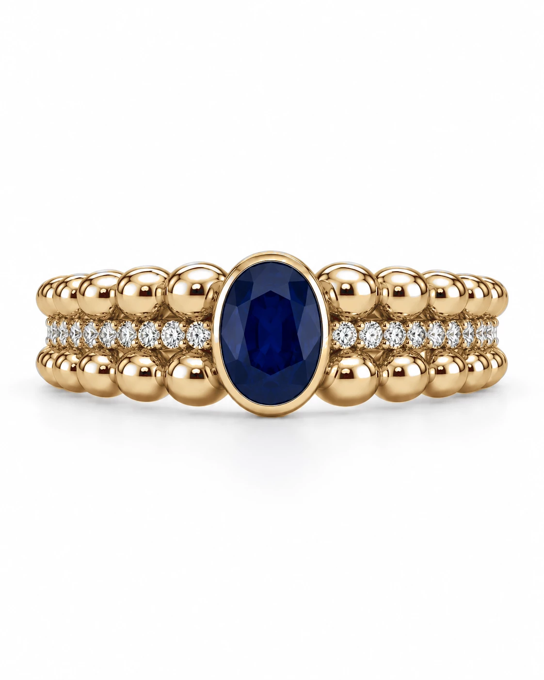 Bague Crépuscule Éternel Pierre Précieuse ovale 0,56 ct — vue 9