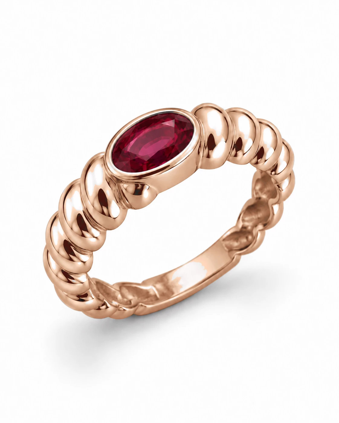 Bague Amour Éternel Pierre Précieuse ovale 0,63 ct — vue 1