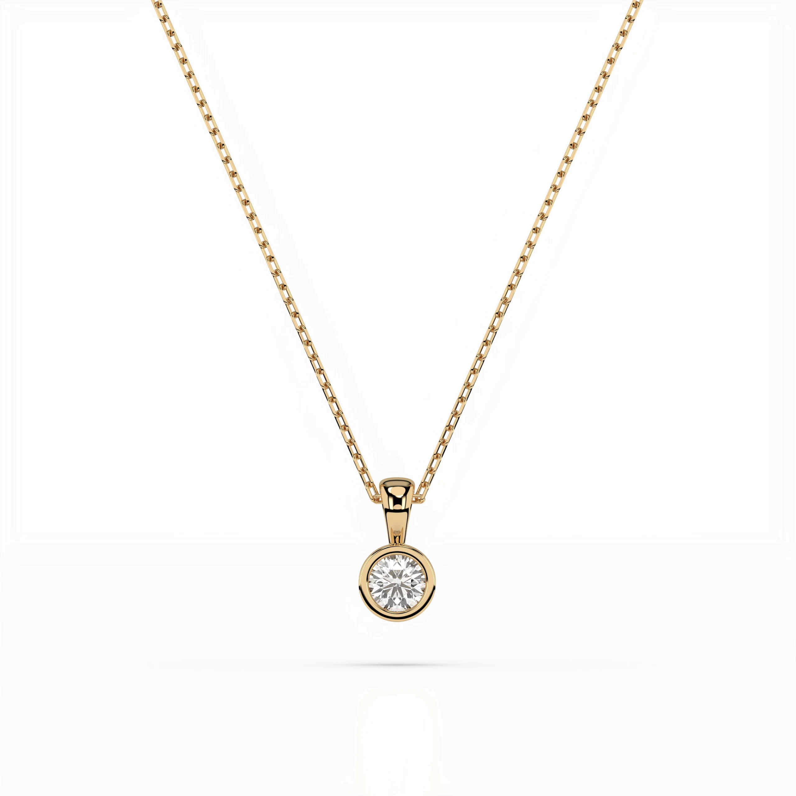 Collier Étoile Argentée Solitaire ronde 0,1 ct · 3,0 mm — vue 4