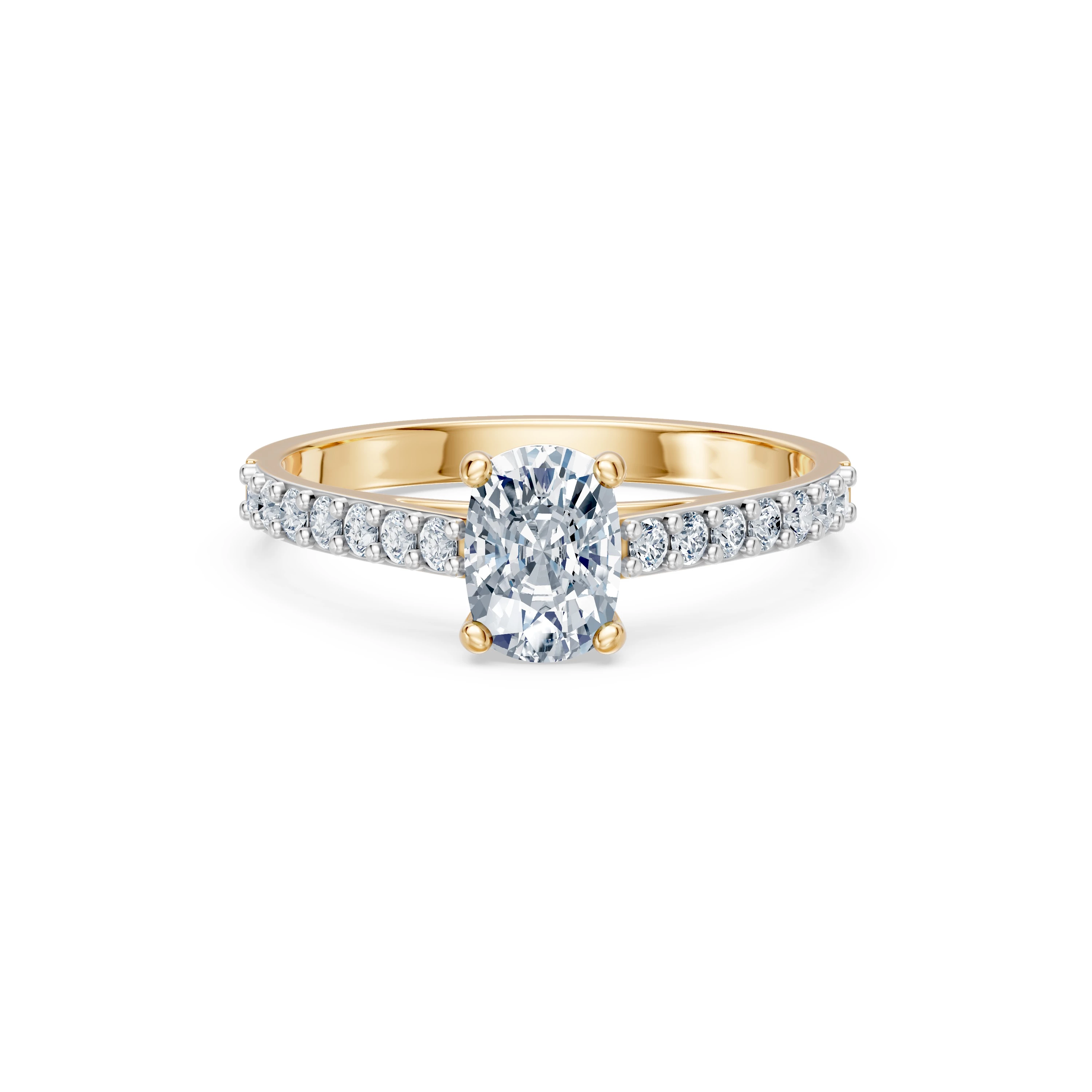 Bague Cœur Précieux Solitaire Éternité coussin 1 ct — vue 6