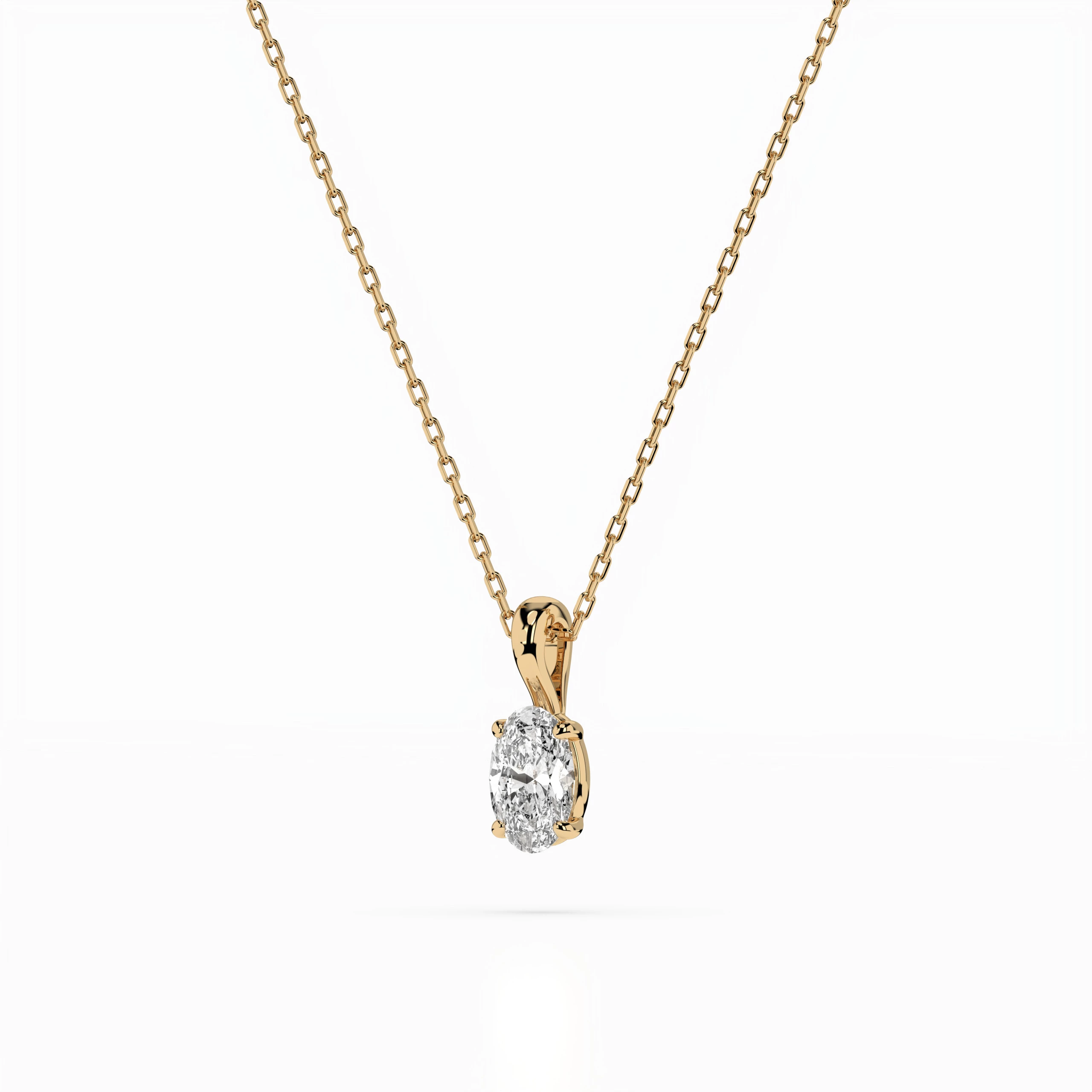 Collier Reflet Étoilé Solitaire ovale 0,3 ct — vue 5