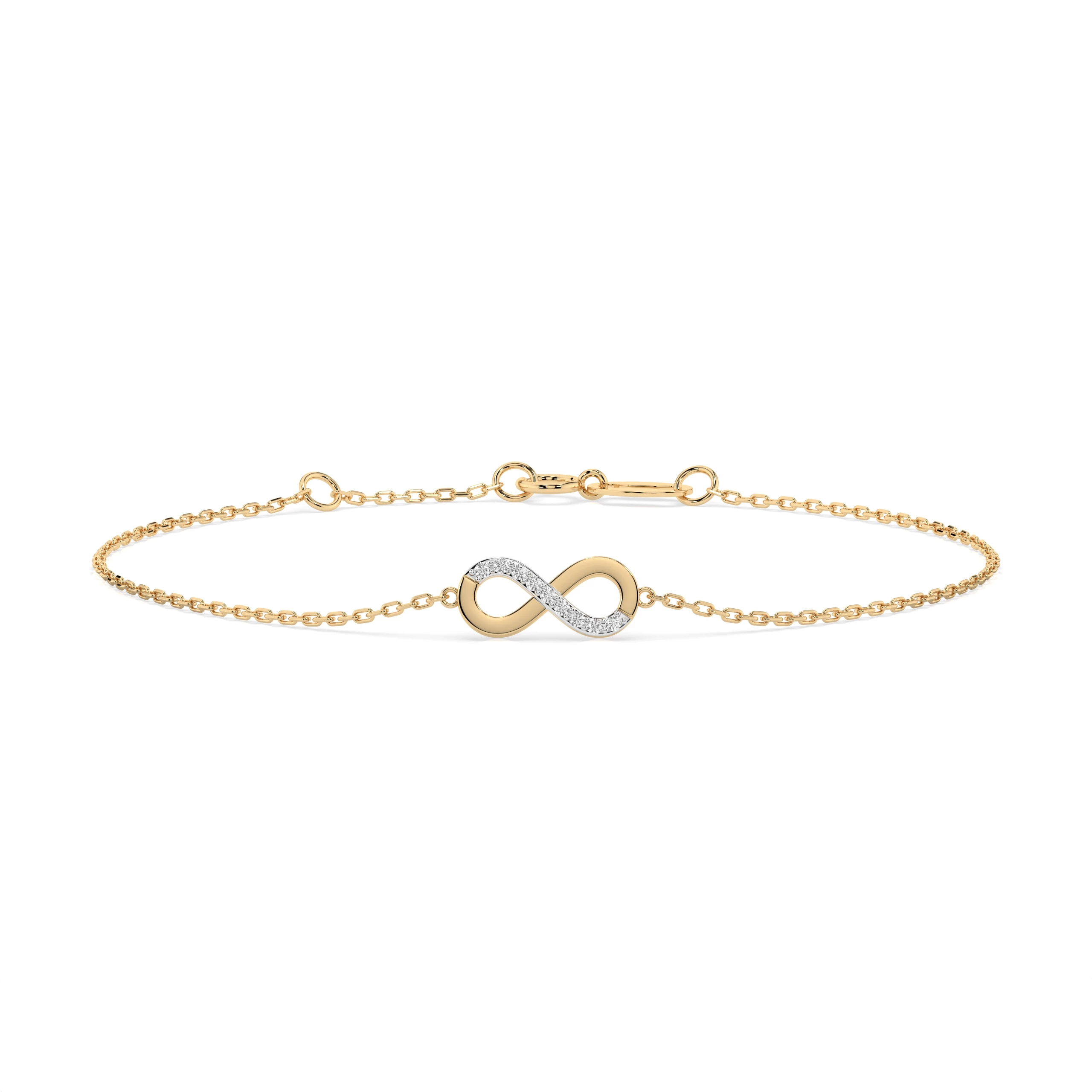 Bracelet Mystère Noir Minimalisme ronde 0,05 ct — vue 4