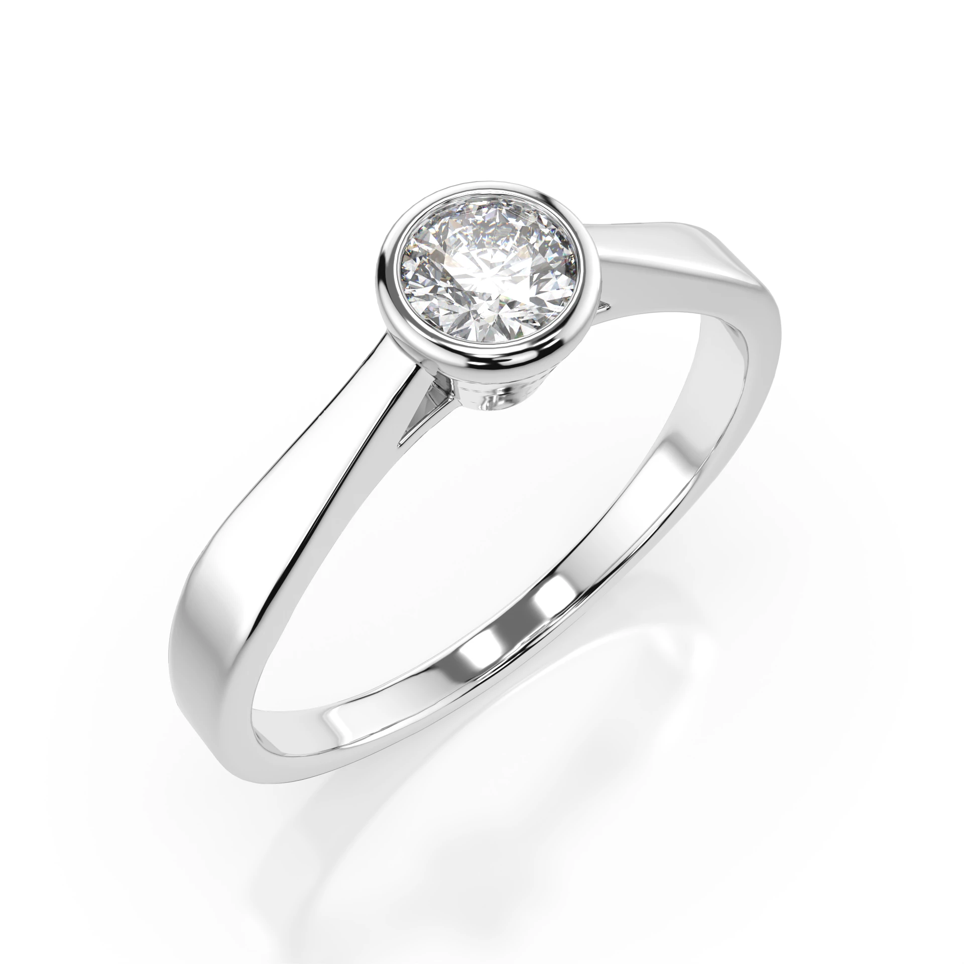 Bague Grâce Royale Solitaire ronde 0,2 ct · 3,7 mm — vue 1
