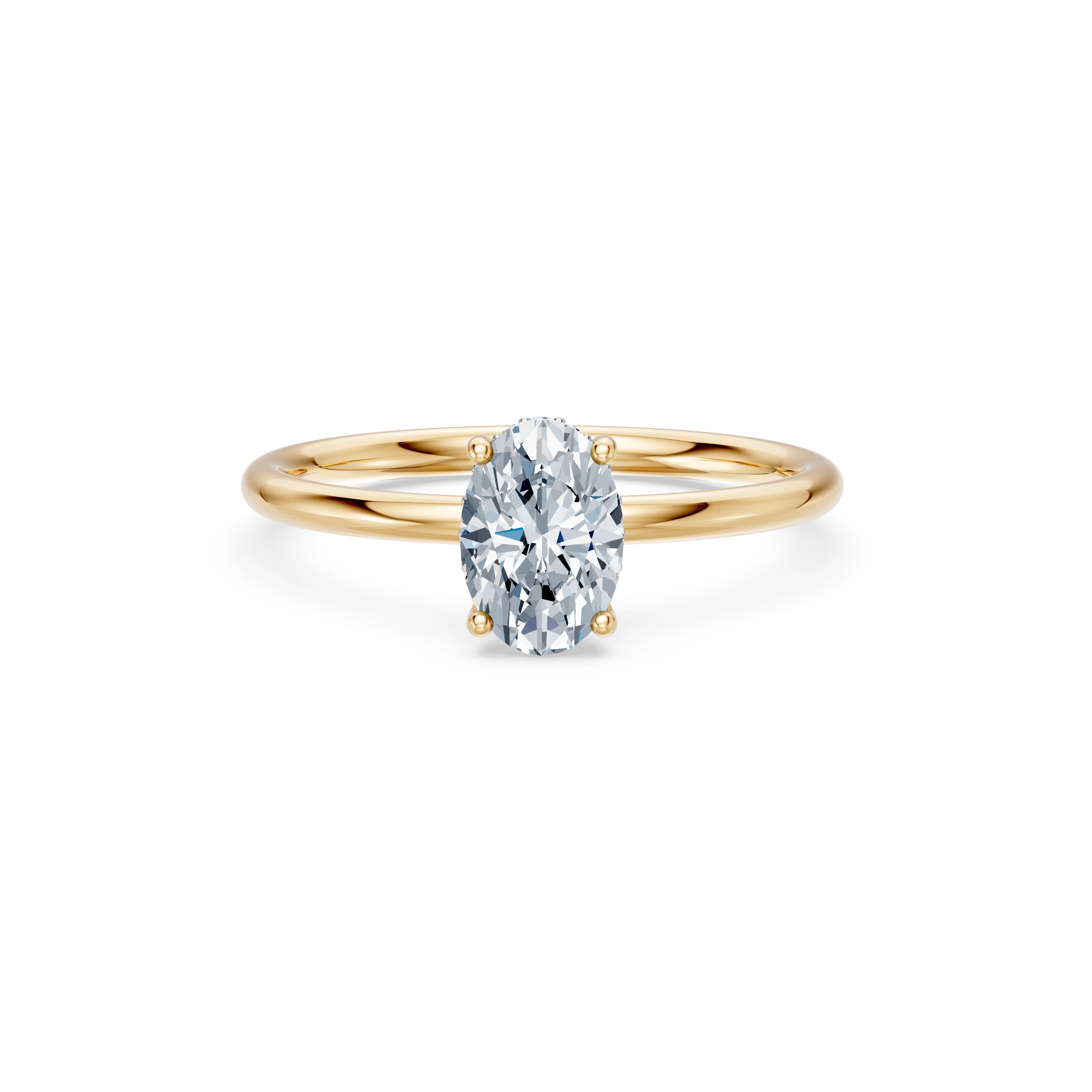 Bague Émerveillement Parisien Solitaire ovale 1 ct — vue 6