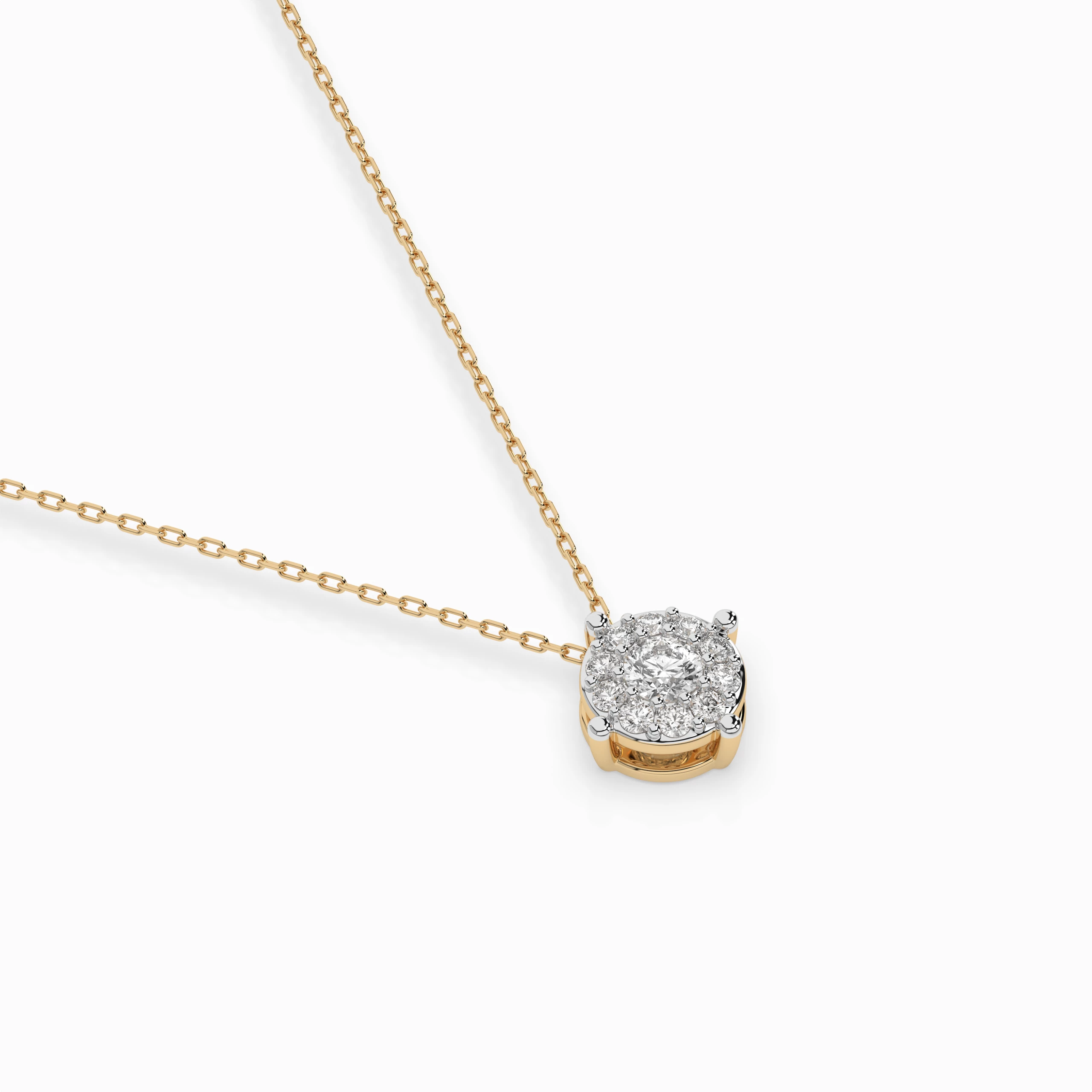 Collier Passion Dorée Solitaire Éternité ronde 0,1 ct · 3,0 mm — vue 6