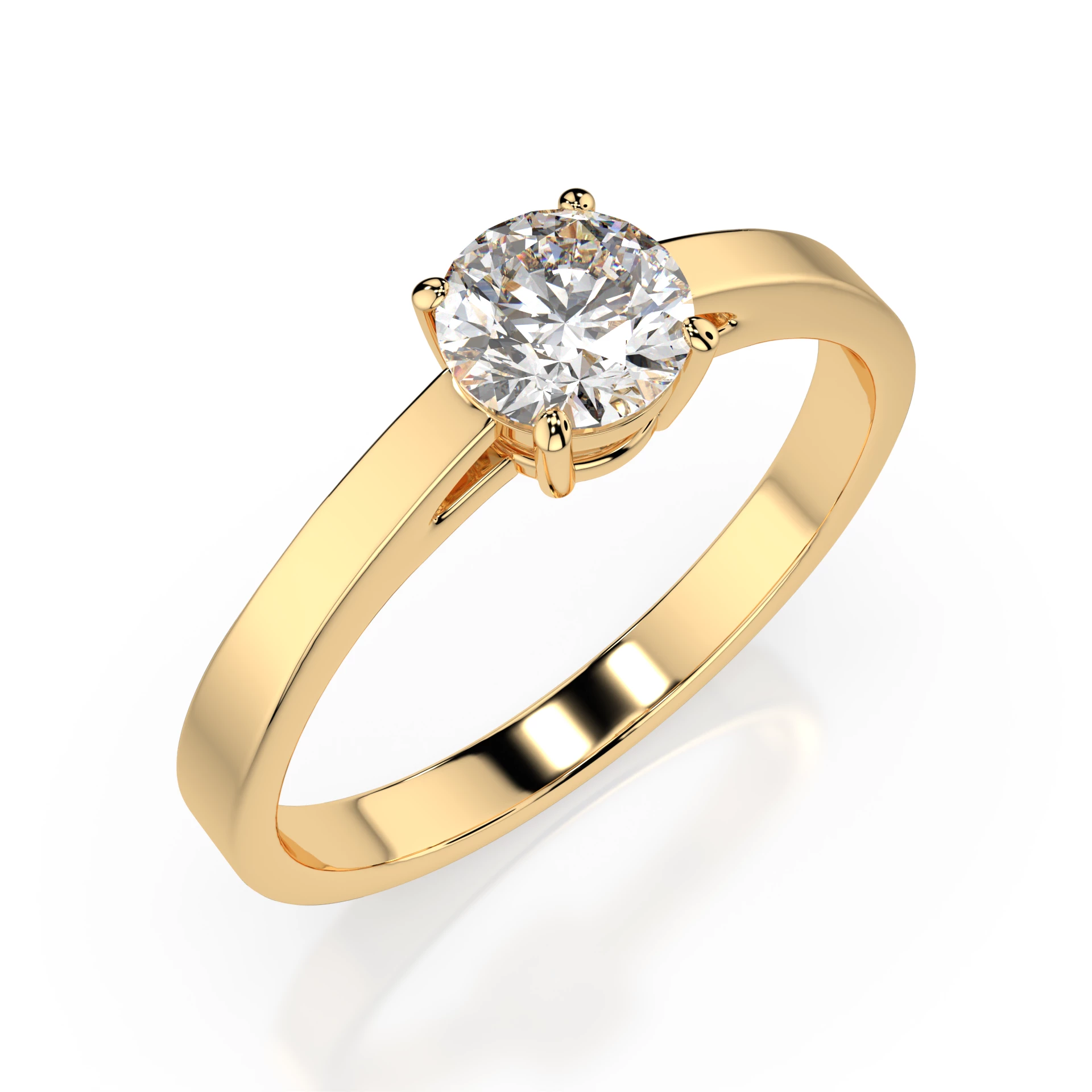 Bague Héritière des Rois Solitaire ronde 0,5 ct · 5,1 mm — vue 4