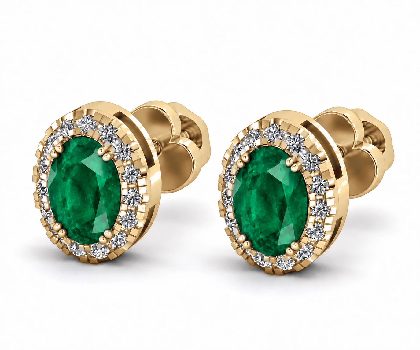 Boucles d'oreilles Reine Somptueuse Pierre Précieuse ovale 0,84 ct — vue 8