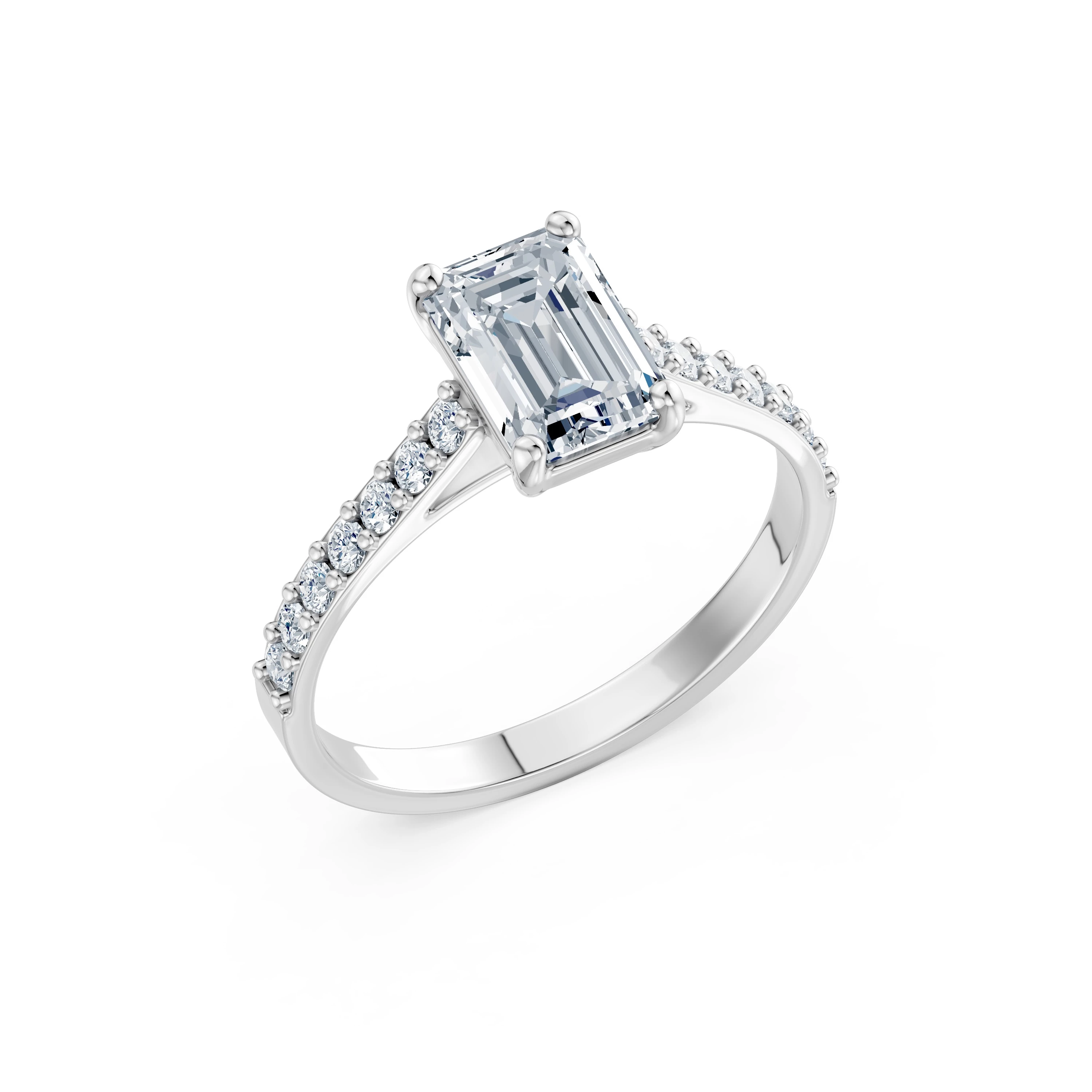 Bague Lien Délicat Solitaire Éternité émeraude 1,5 ct · 1,5 mm — vue 1